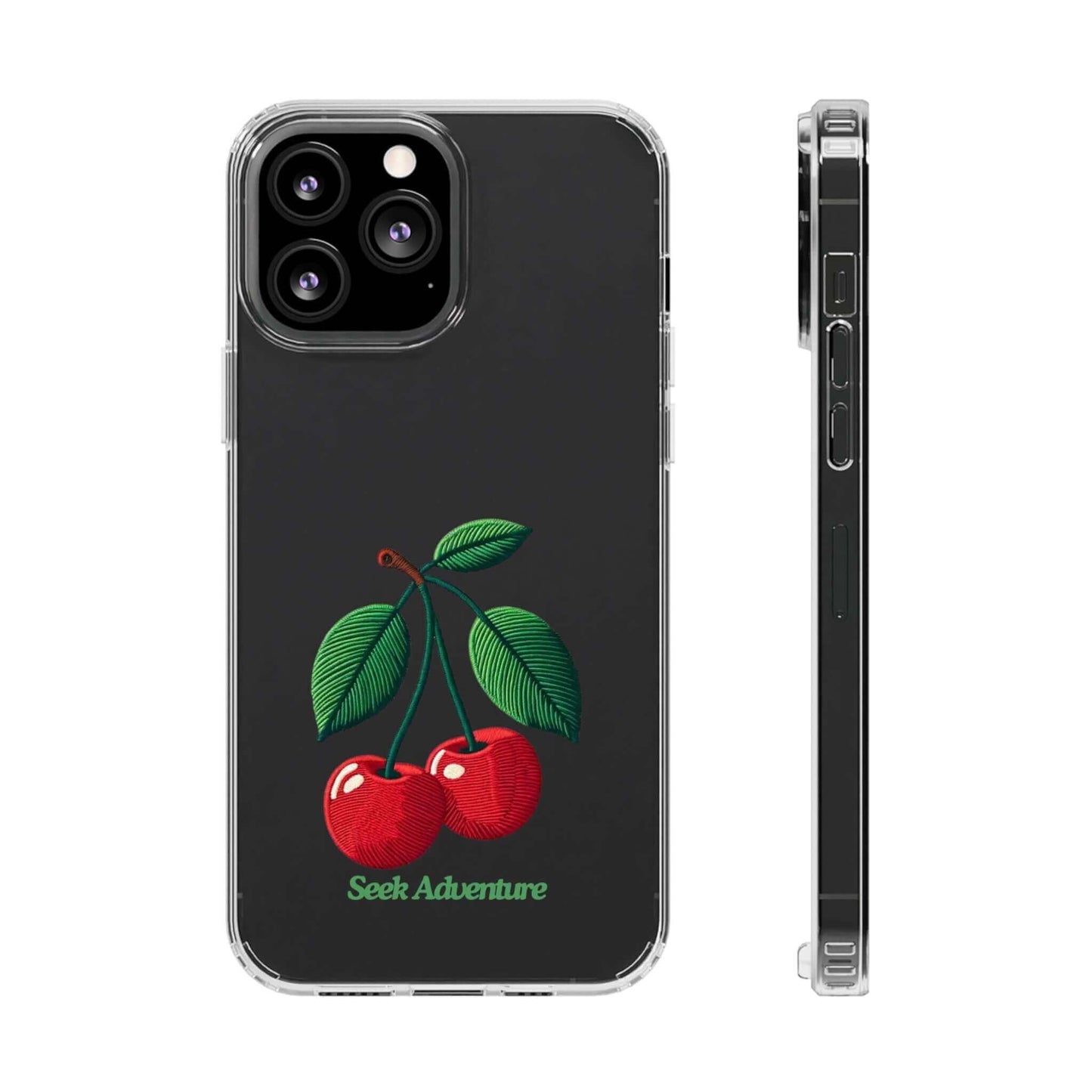 Two Cherries - Clear Case - Phone Case by Seek Adventure | Seek Adventure'