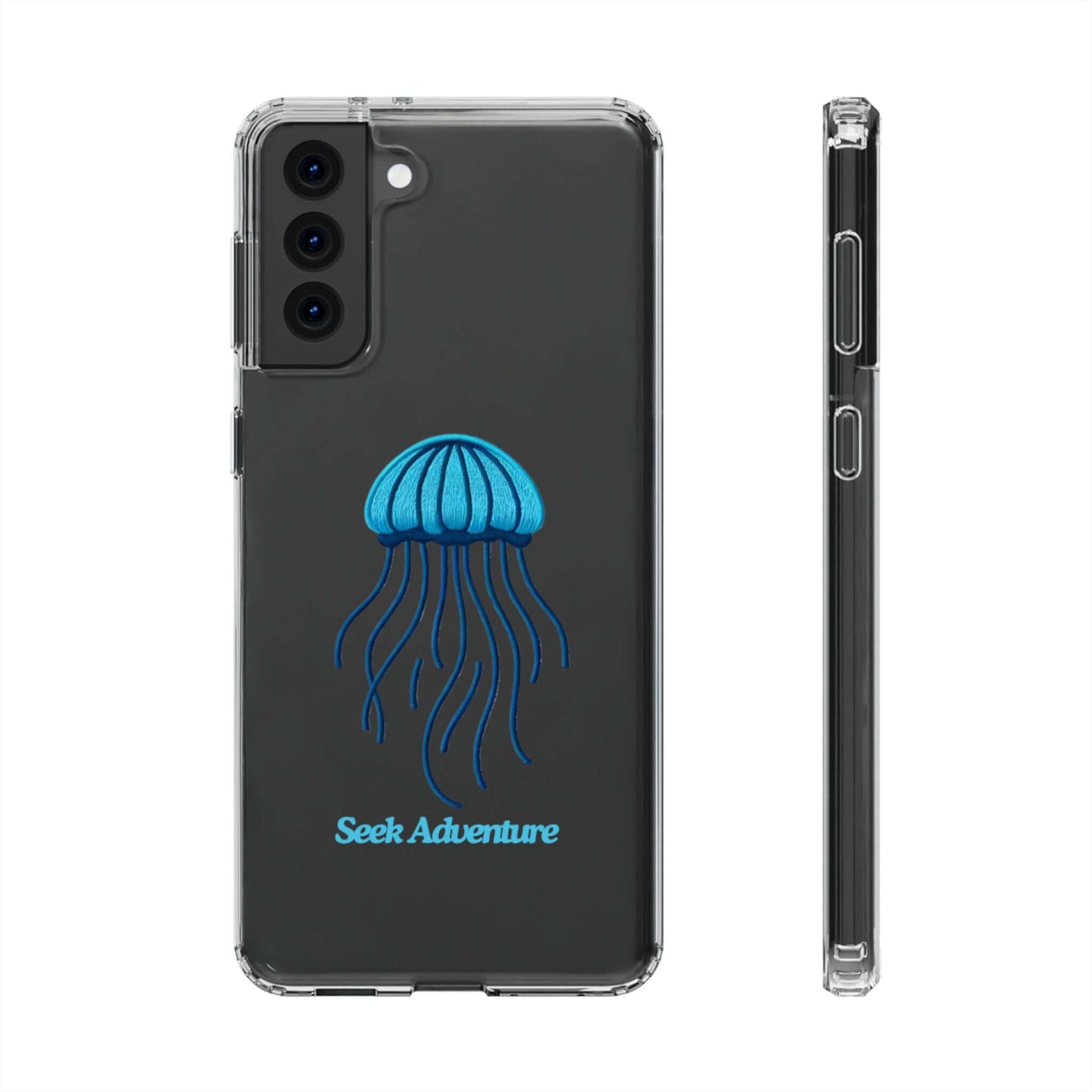 Blue Ocean Jellyfish - Clear Case - Phone Case by Seek Adventure | Seek Adventure'