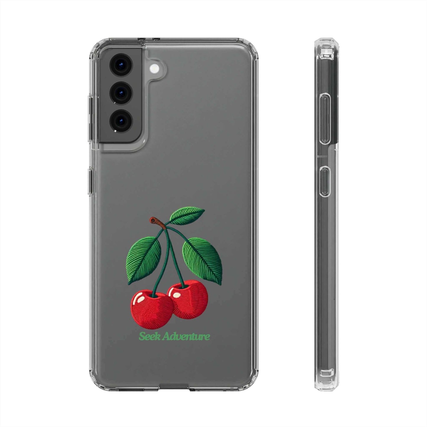 Two Cherries - Clear Case - Phone Case by Seek Adventure | Seek Adventure'