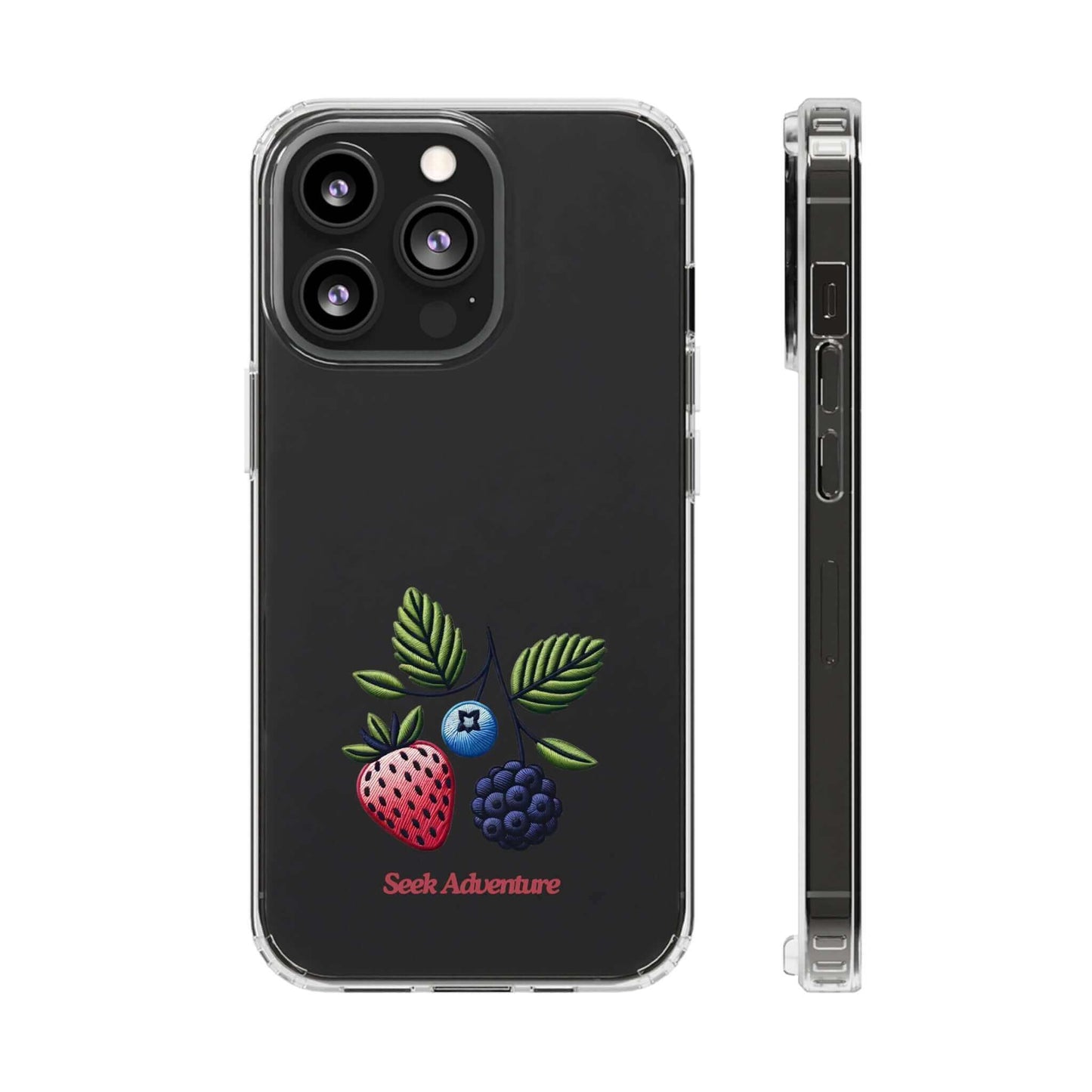 Strawberry, Blueberry, and Blackberry - Clear Case - Phone Case by Seek Adventure | Seek Adventure'