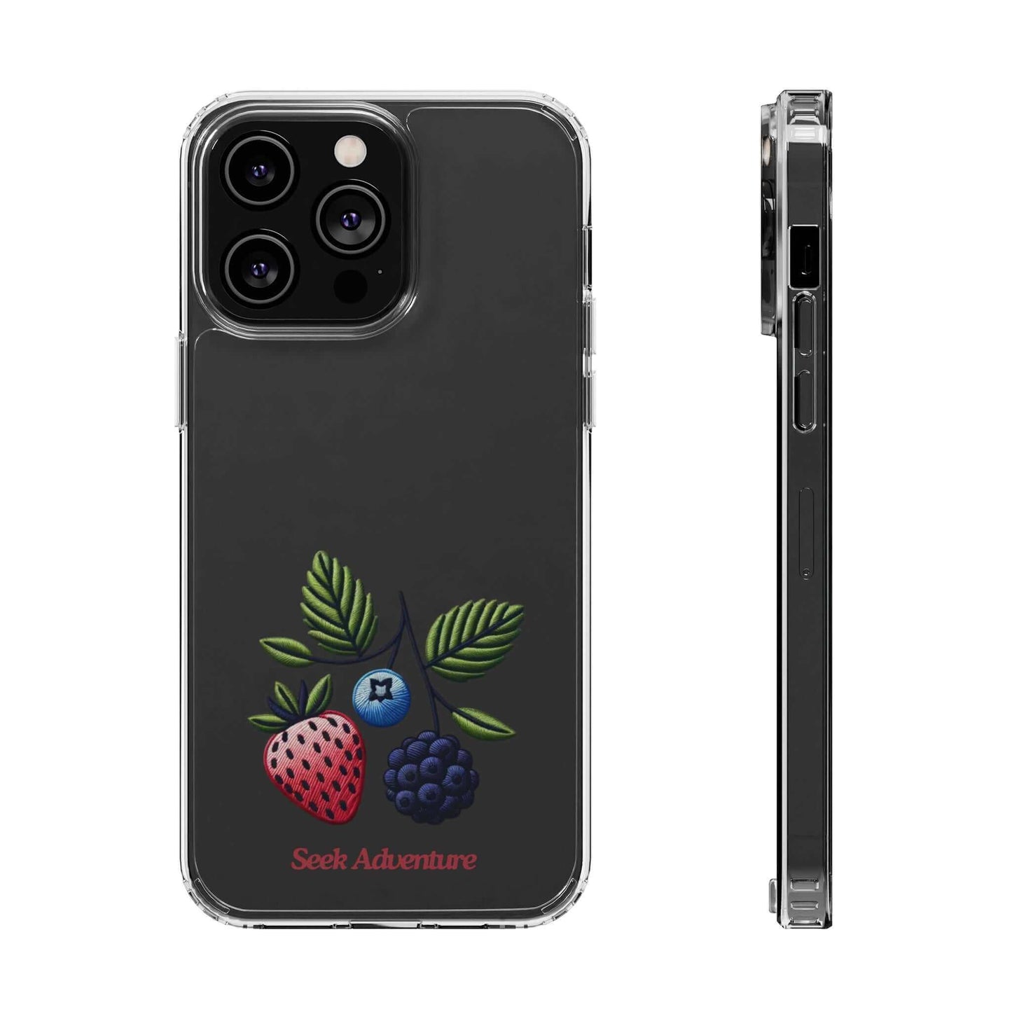 Strawberry, Blueberry, and Blackberry - Clear Case - Phone Case by Seek Adventure | Seek Adventure'