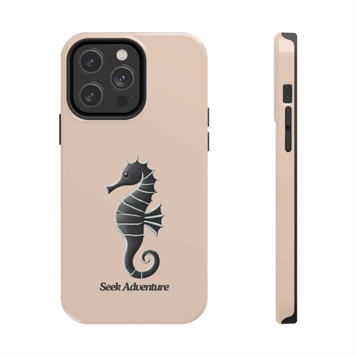 Black Seahorse - Tough Phone Case Printify