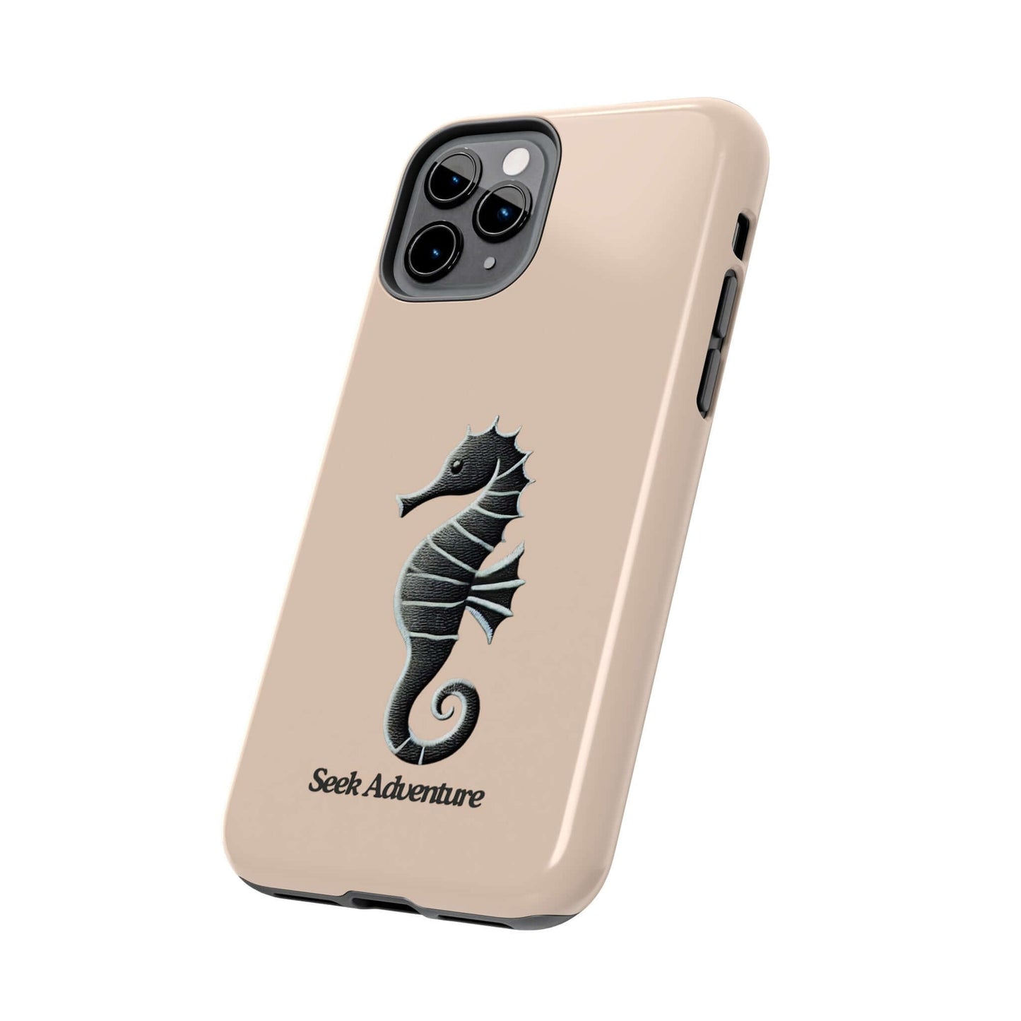 Black Seahorse - Tough Phone Case Printify