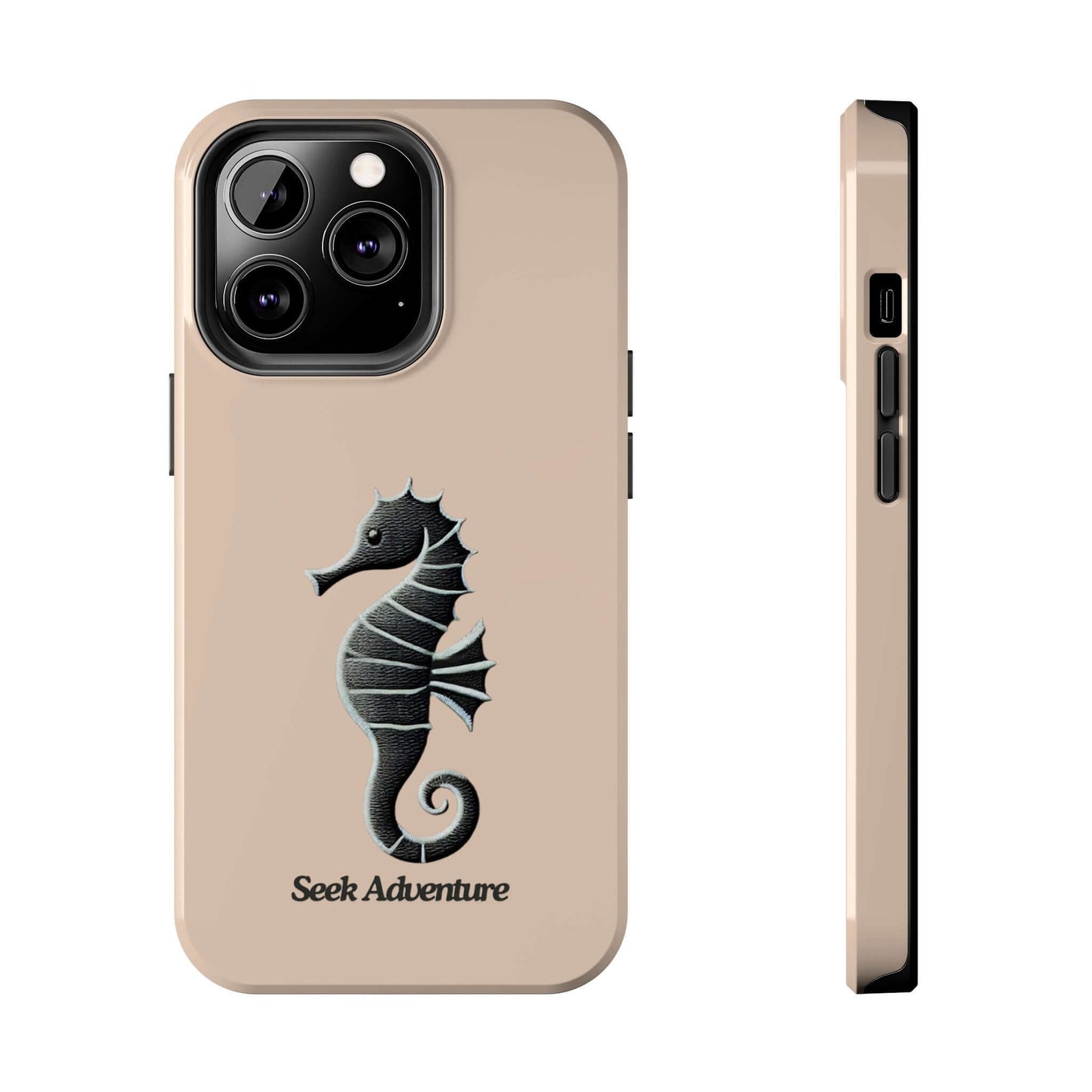 Black Seahorse - Tough Phone Case Printify