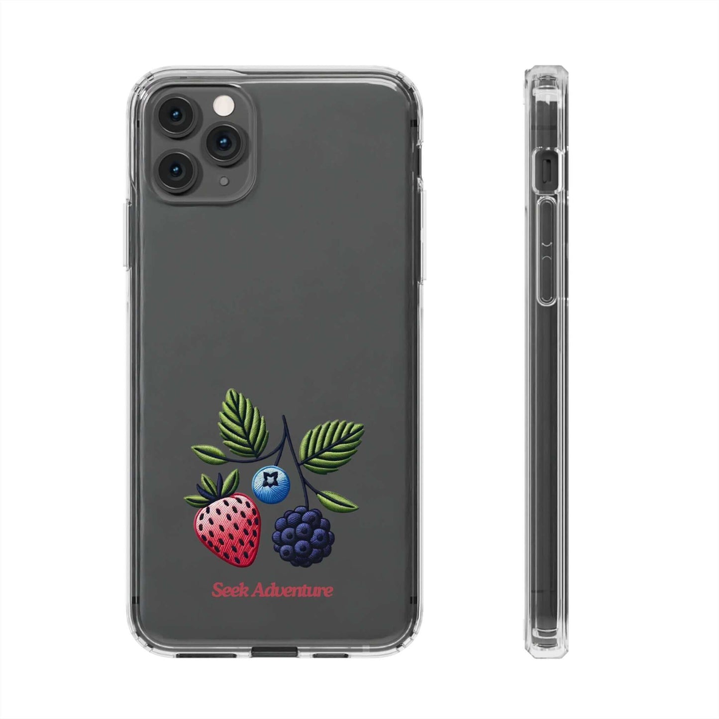 Strawberry, Blueberry, and Blackberry - Clear Case - Phone Case by Seek Adventure | Seek Adventure'