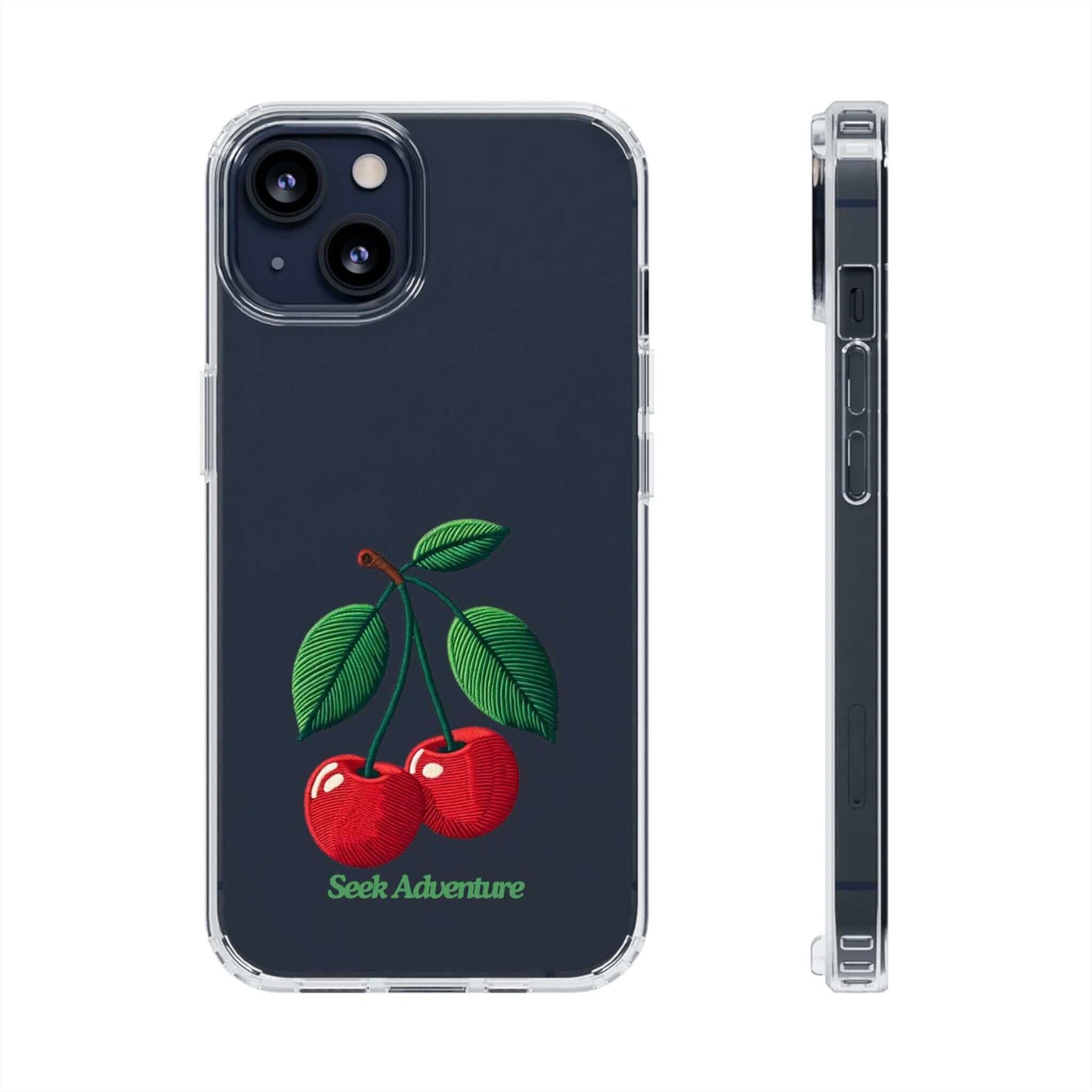 Two Cherries - Clear Case - Phone Case by Seek Adventure | Seek Adventure'