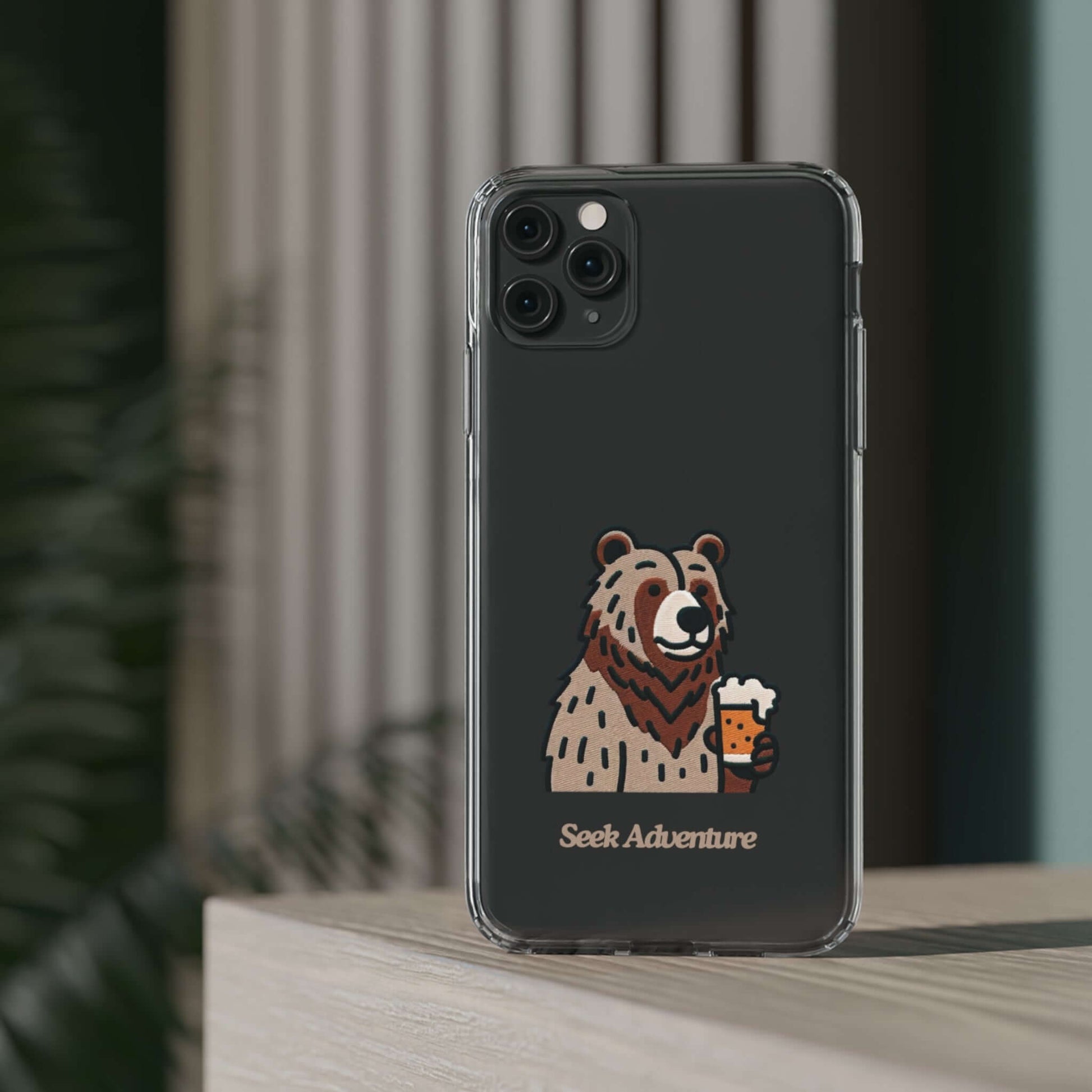 Brewery Bear - Clear Case - Phone Case by Seek Adventure | Seek Adventure'