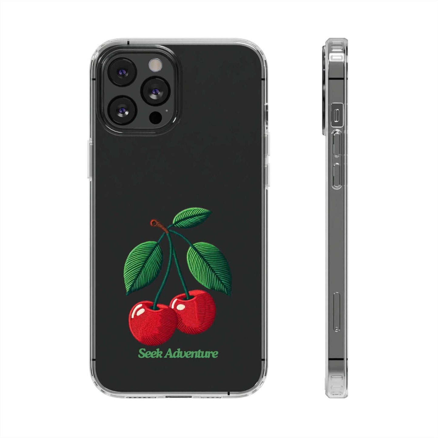 Two Cherries - Clear Case - Phone Case by Seek Adventure | Seek Adventure'