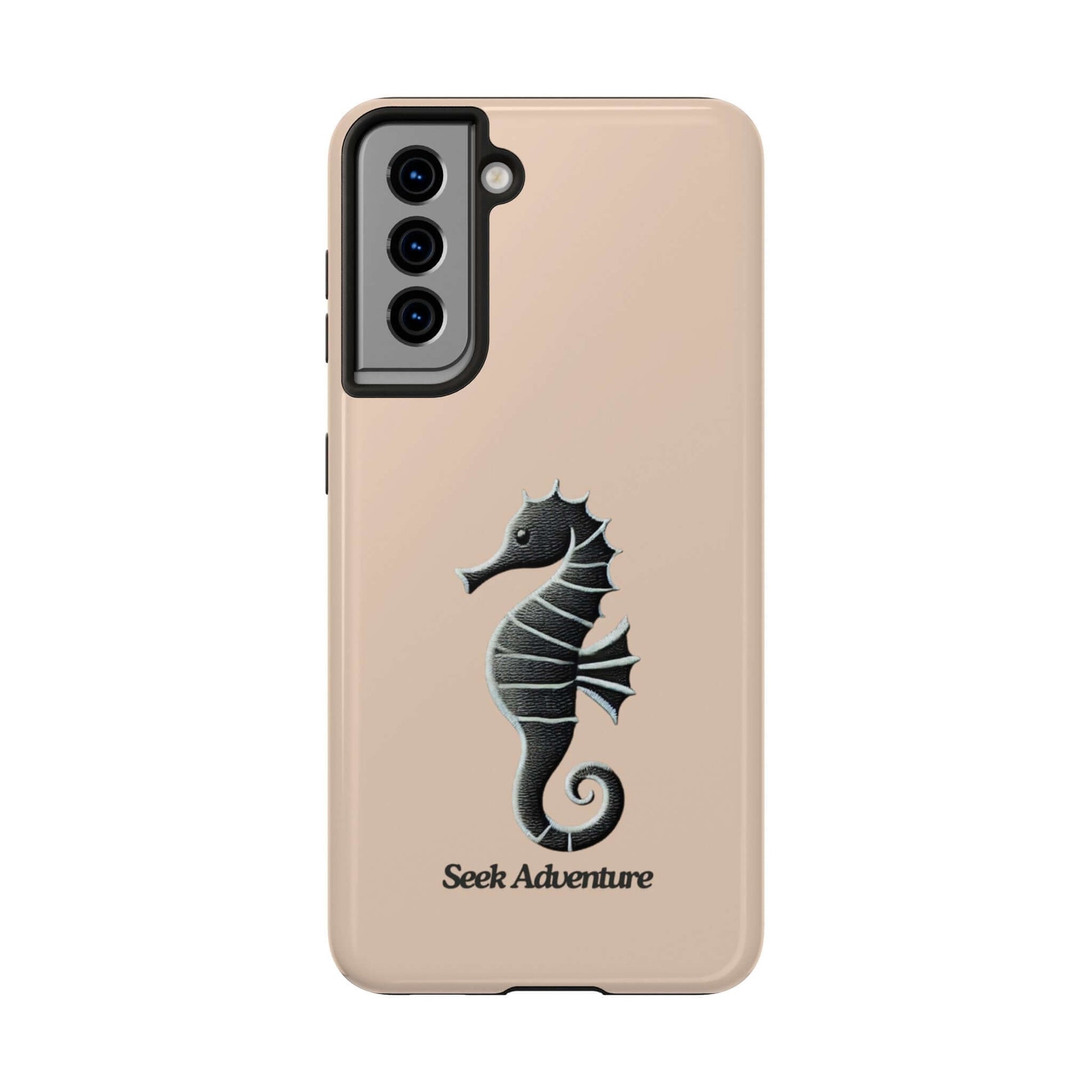 Black Seahorse - Tough Phone Case Printify