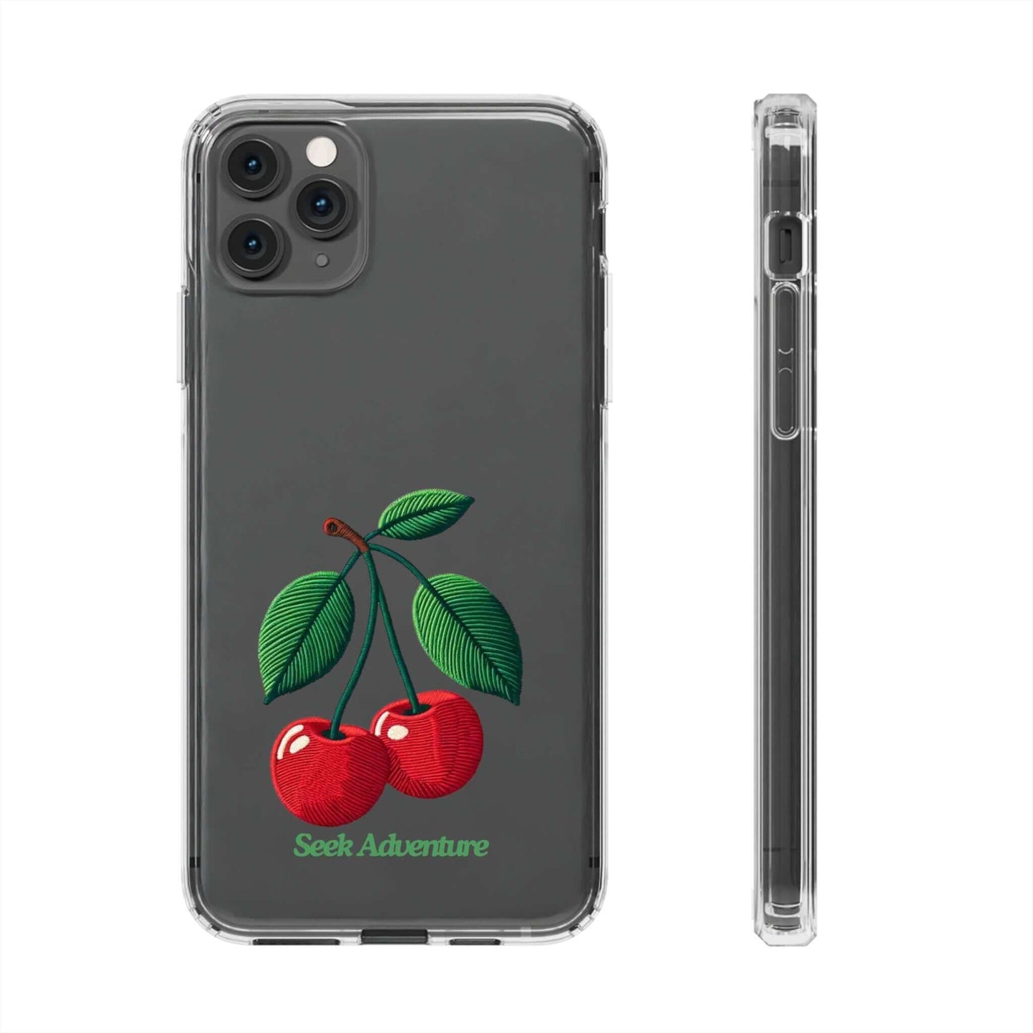 Two Cherries - Clear Case - Phone Case by Seek Adventure | Seek Adventure'