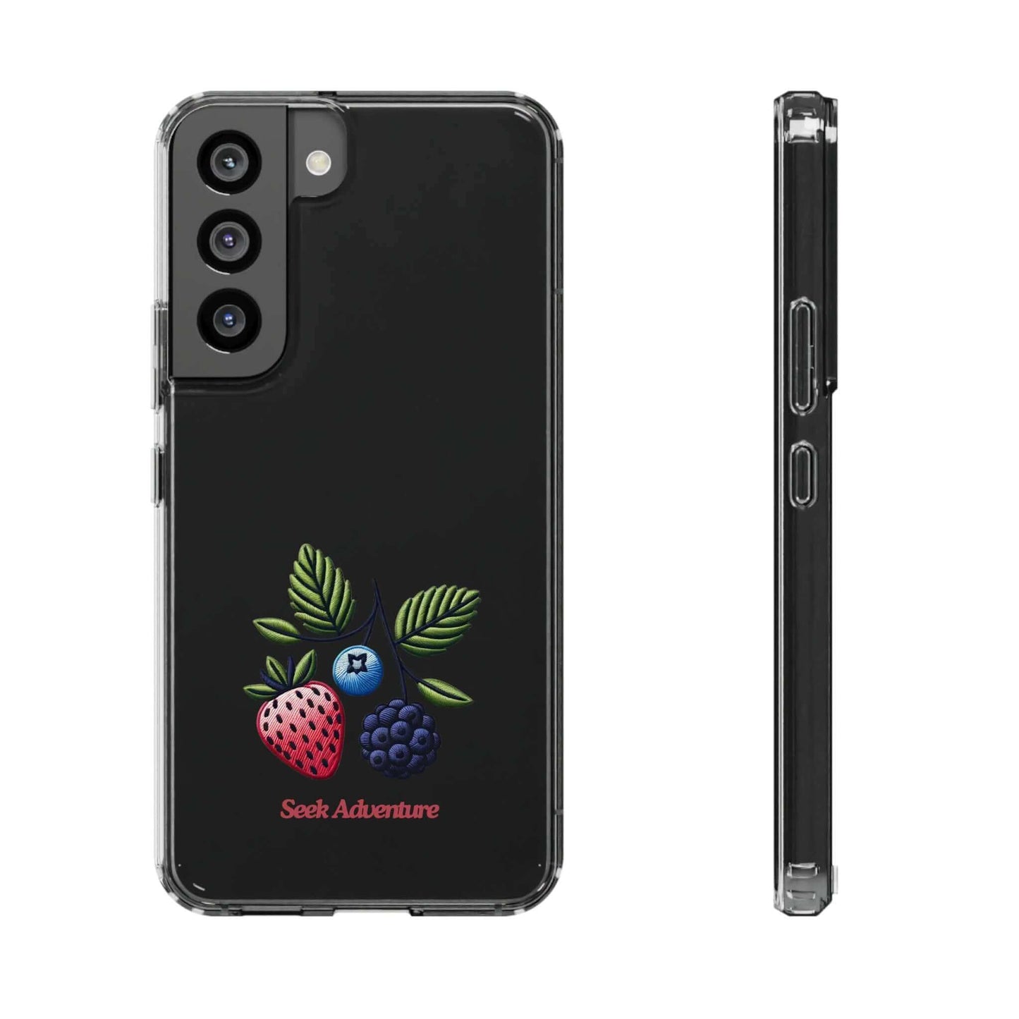 Strawberry, Blueberry, and Blackberry - Clear Case - Phone Case by Seek Adventure | Seek Adventure'