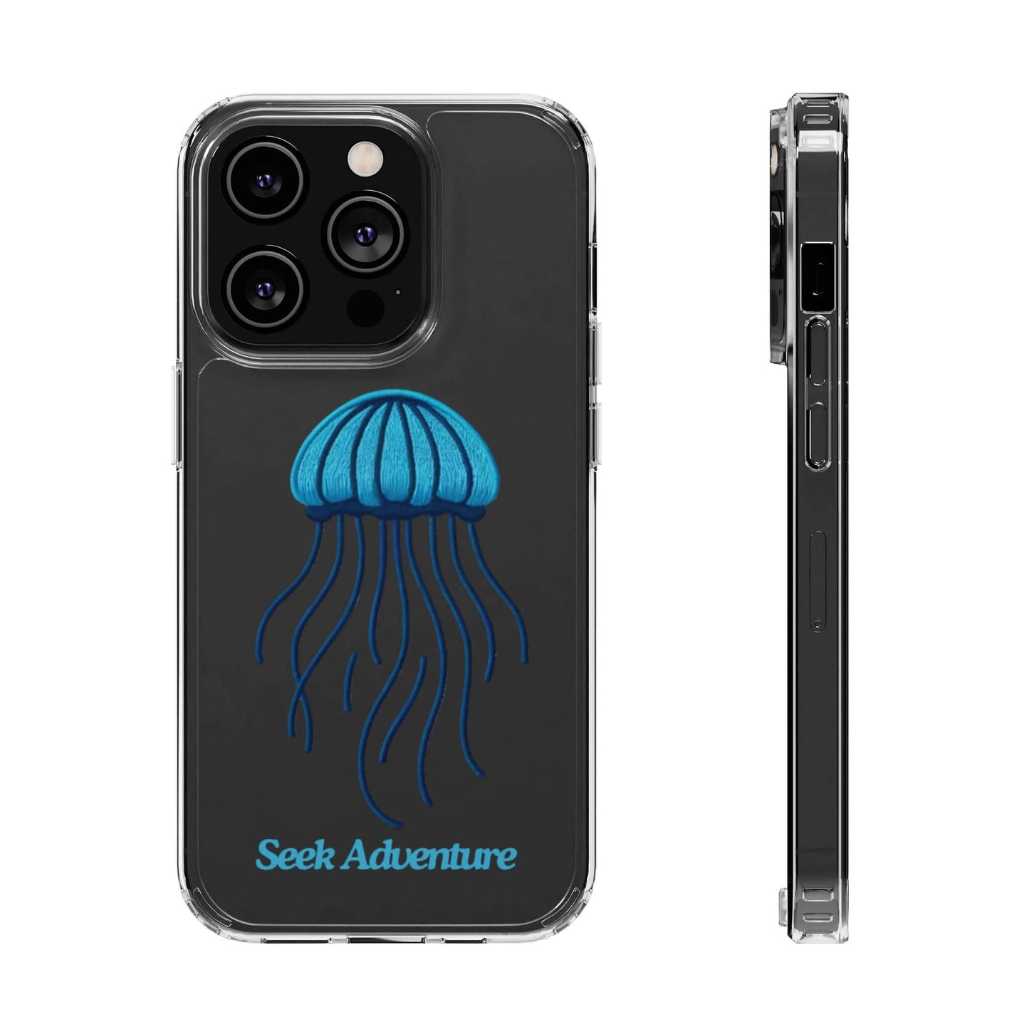 Blue Ocean Jellyfish - Clear Case - Phone Case by Seek Adventure | Seek Adventure'