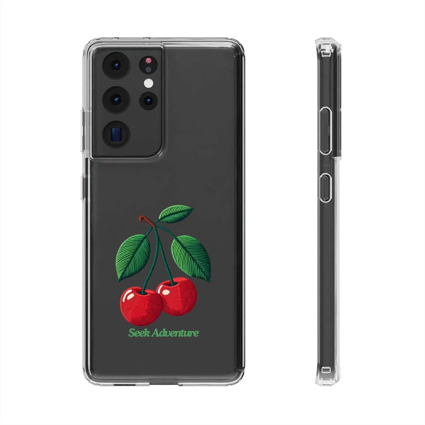 Two Cherries - Clear Case - Phone Case by Seek Adventure | Seek Adventure'