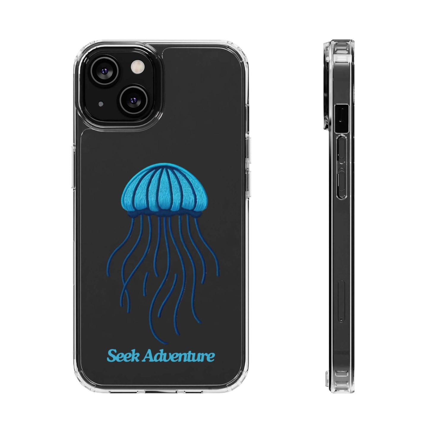 Blue Ocean Jellyfish - Clear Case - Phone Case by Seek Adventure | Seek Adventure'