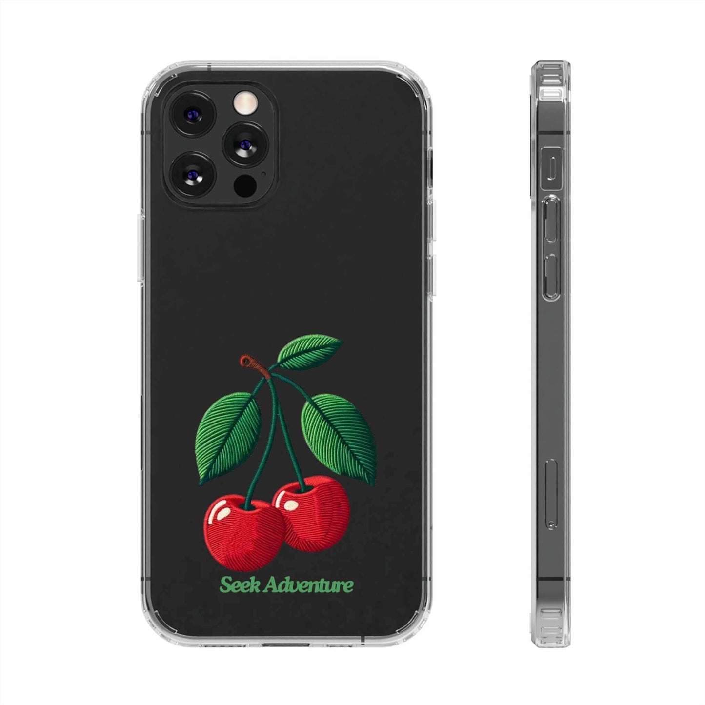 Two Cherries - Clear Case - Phone Case by Seek Adventure | Seek Adventure'