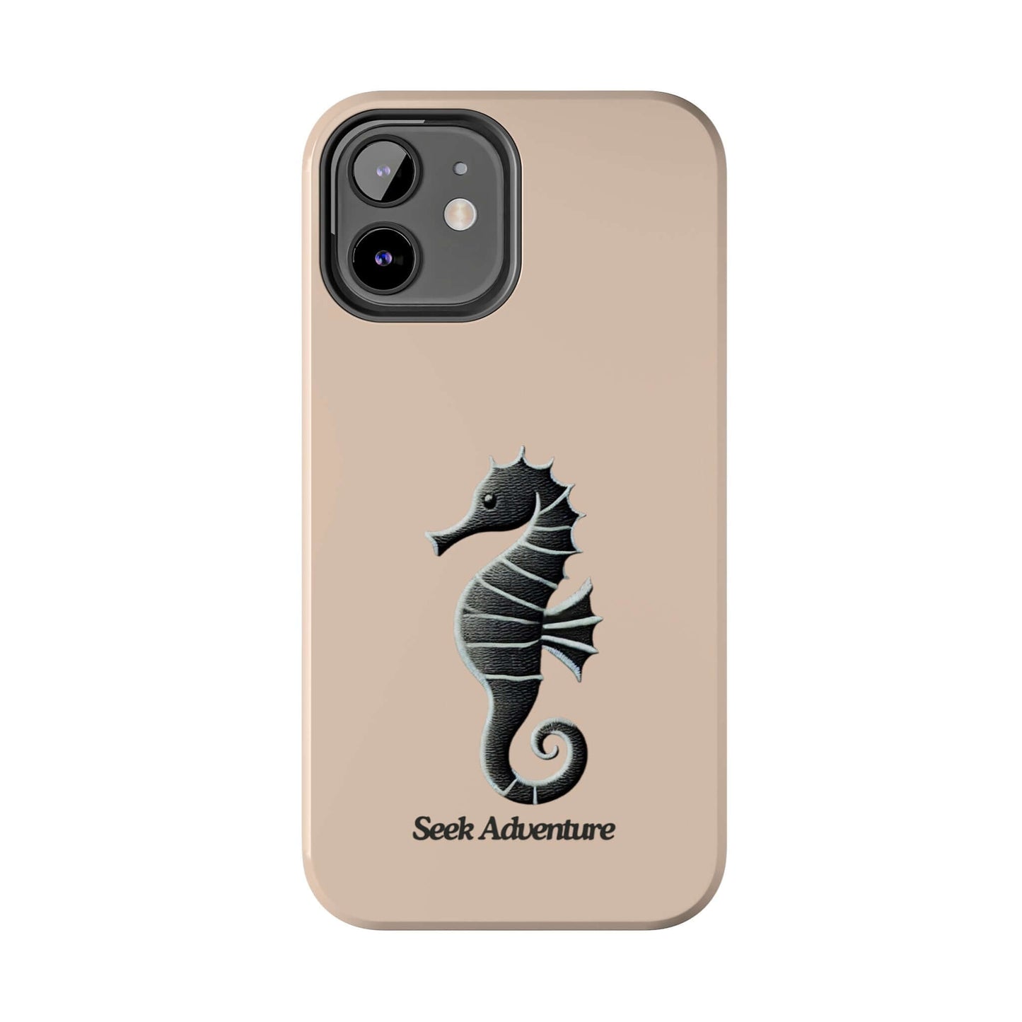 Black Seahorse - Tough Phone Case Printify