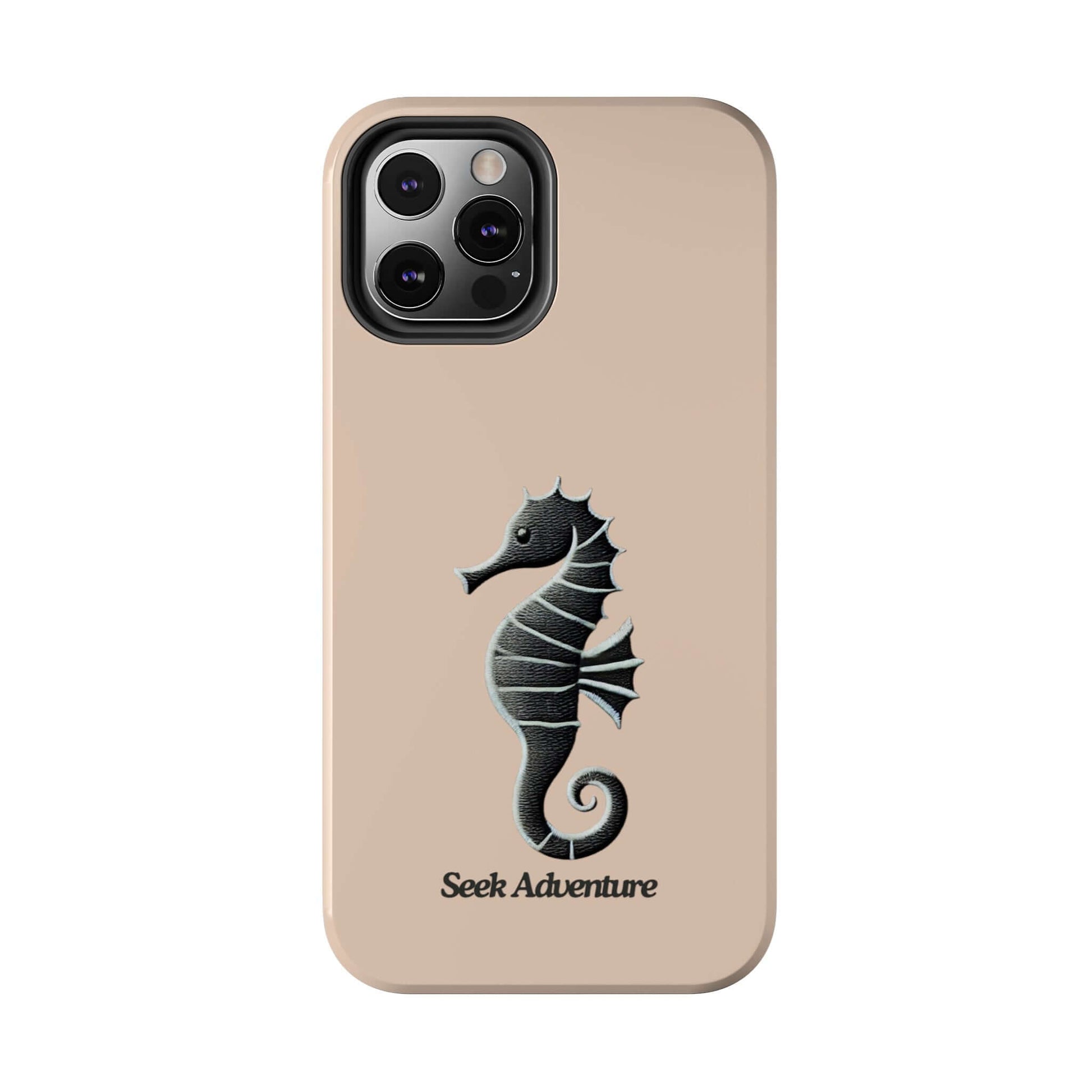 Black Seahorse - Tough Phone Case Printify