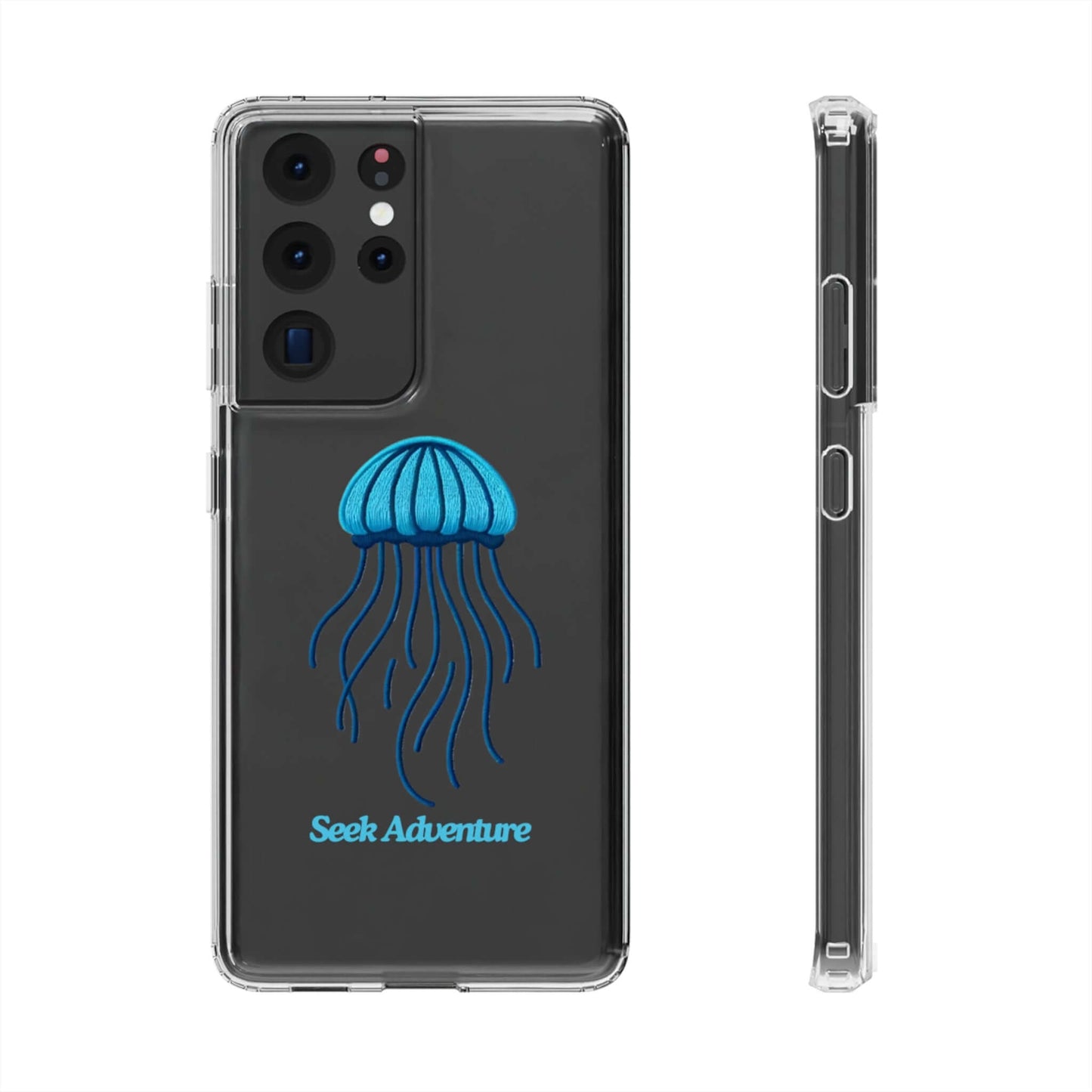 Blue Ocean Jellyfish - Clear Case - Phone Case by Seek Adventure | Seek Adventure'