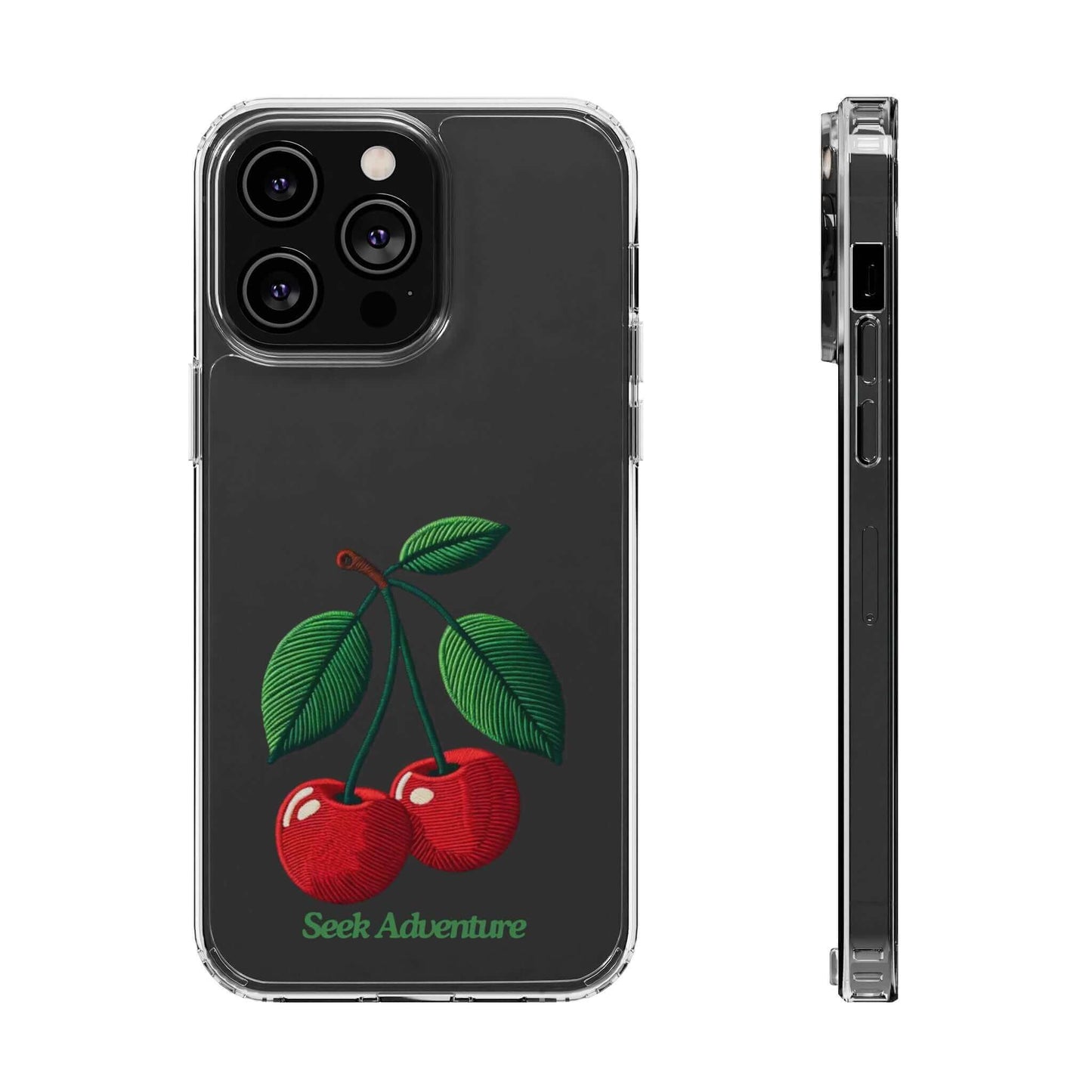 Two Cherries - Clear Case - Phone Case by Seek Adventure | Seek Adventure'