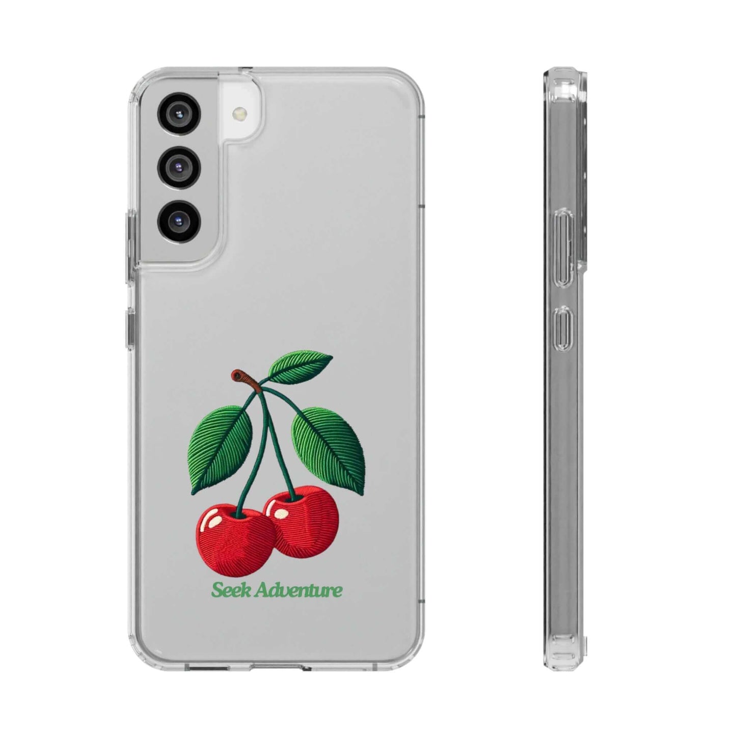 Two Cherries - Clear Case - Phone Case by Seek Adventure | Seek Adventure'