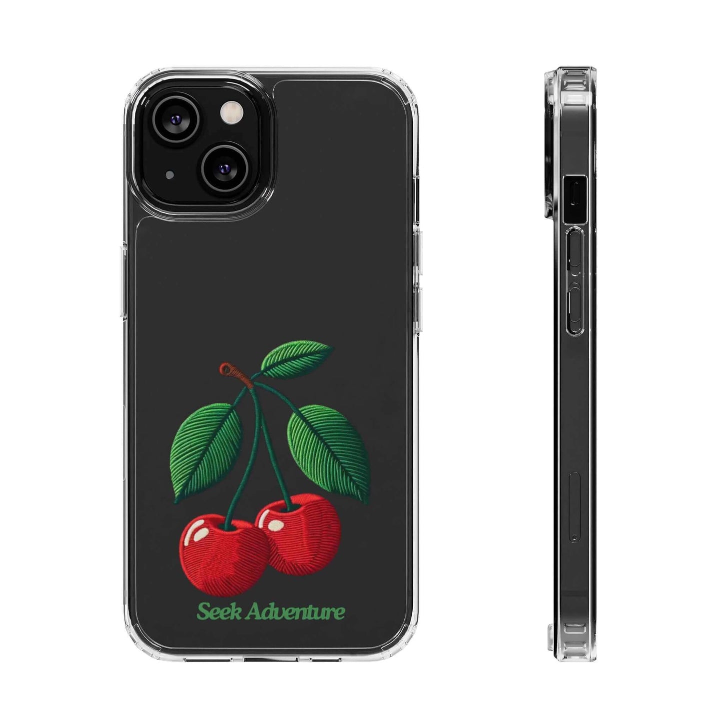 Two Cherries - Clear Case - Phone Case by Seek Adventure | Seek Adventure'