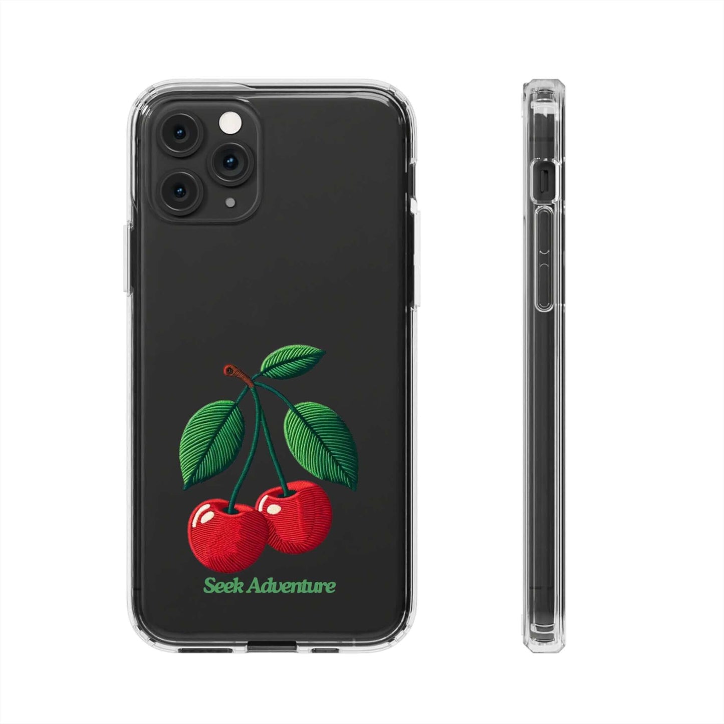 Two Cherries - Clear Case - Phone Case by Seek Adventure | Seek Adventure'