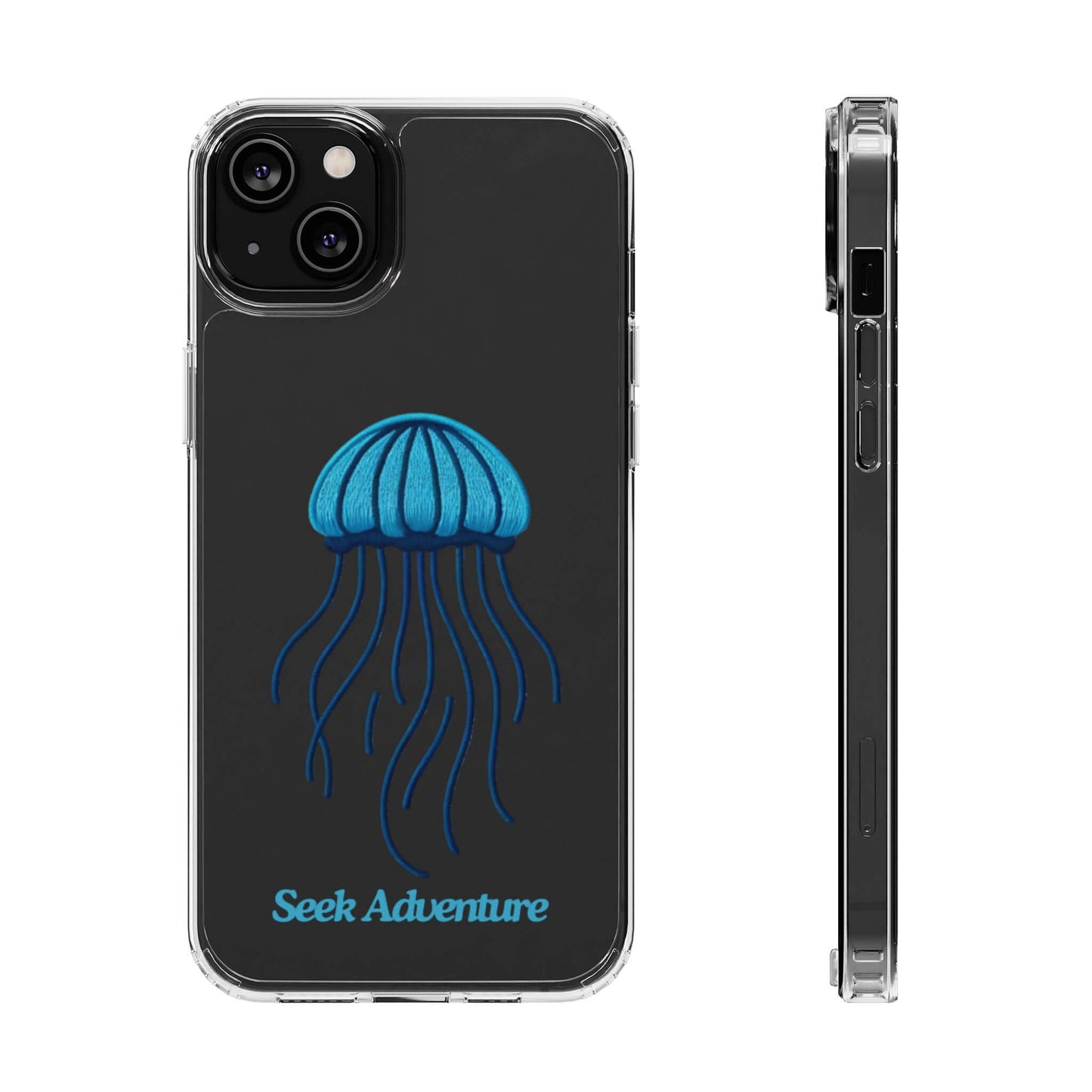 Blue Ocean Jellyfish - Clear Case - Phone Case by Seek Adventure | Seek Adventure'