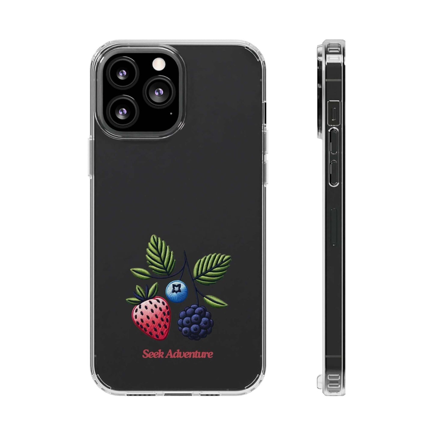 Strawberry, Blueberry, and Blackberry - Clear Case - Phone Case by Seek Adventure | Seek Adventure'