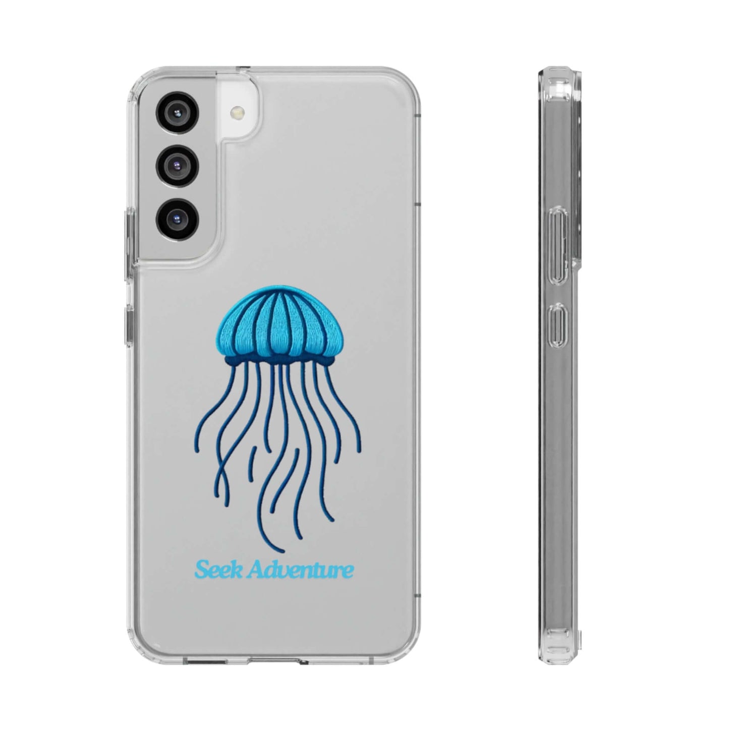 Blue Ocean Jellyfish - Clear Case - Phone Case by Seek Adventure | Seek Adventure'