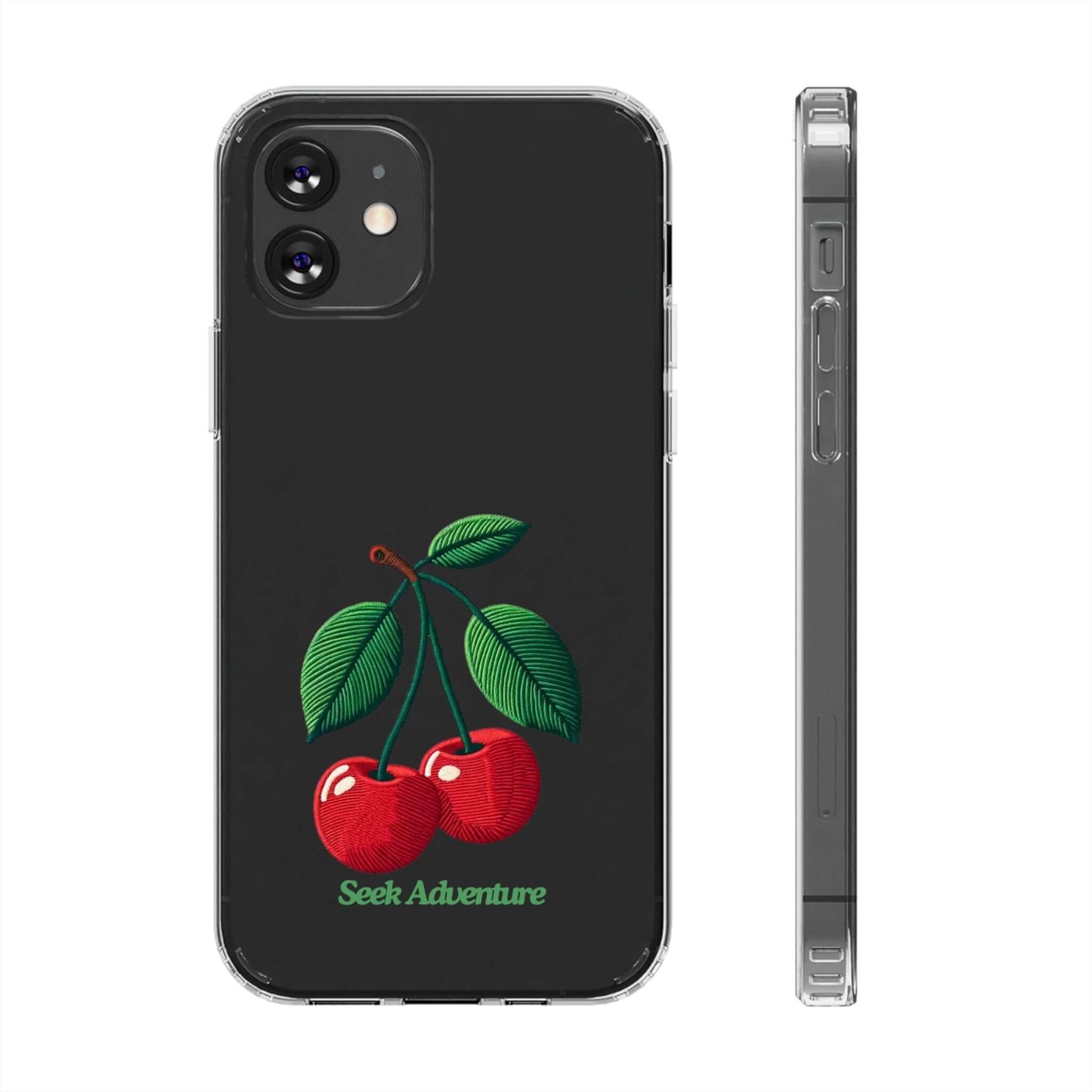 Two Cherries - Clear Case - Phone Case by Seek Adventure | Seek Adventure'