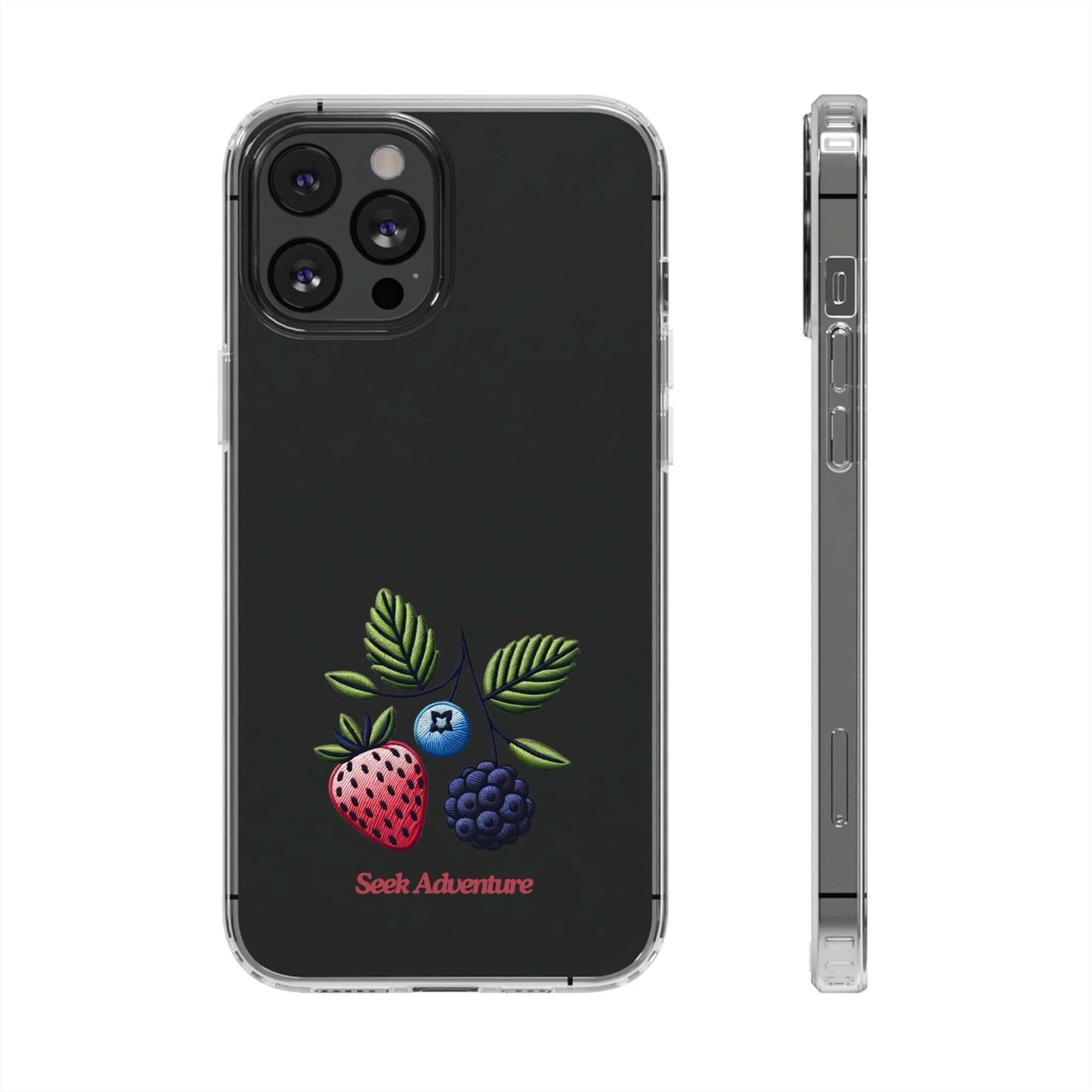 Strawberry, Blueberry, and Blackberry - Clear Case - Phone Case by Seek Adventure | Seek Adventure'