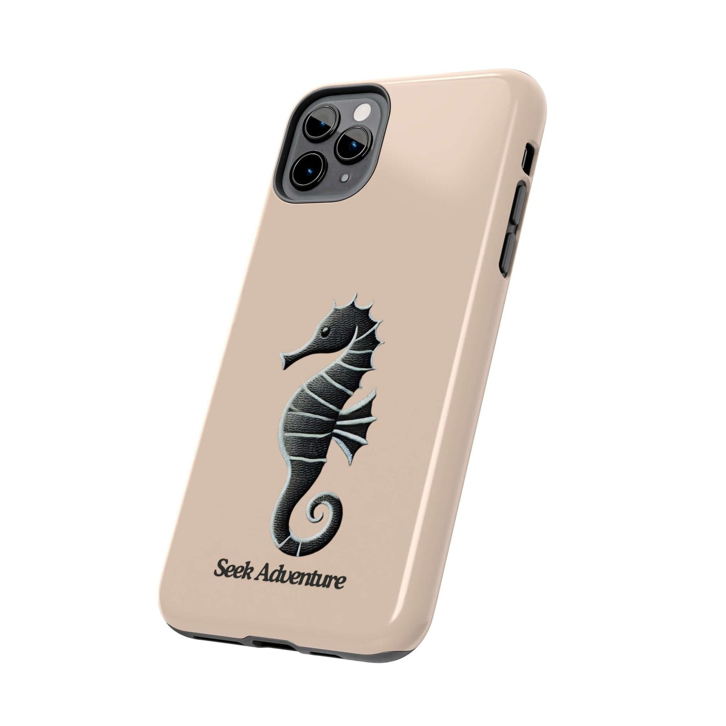 Black Seahorse - Tough Phone Case Printify