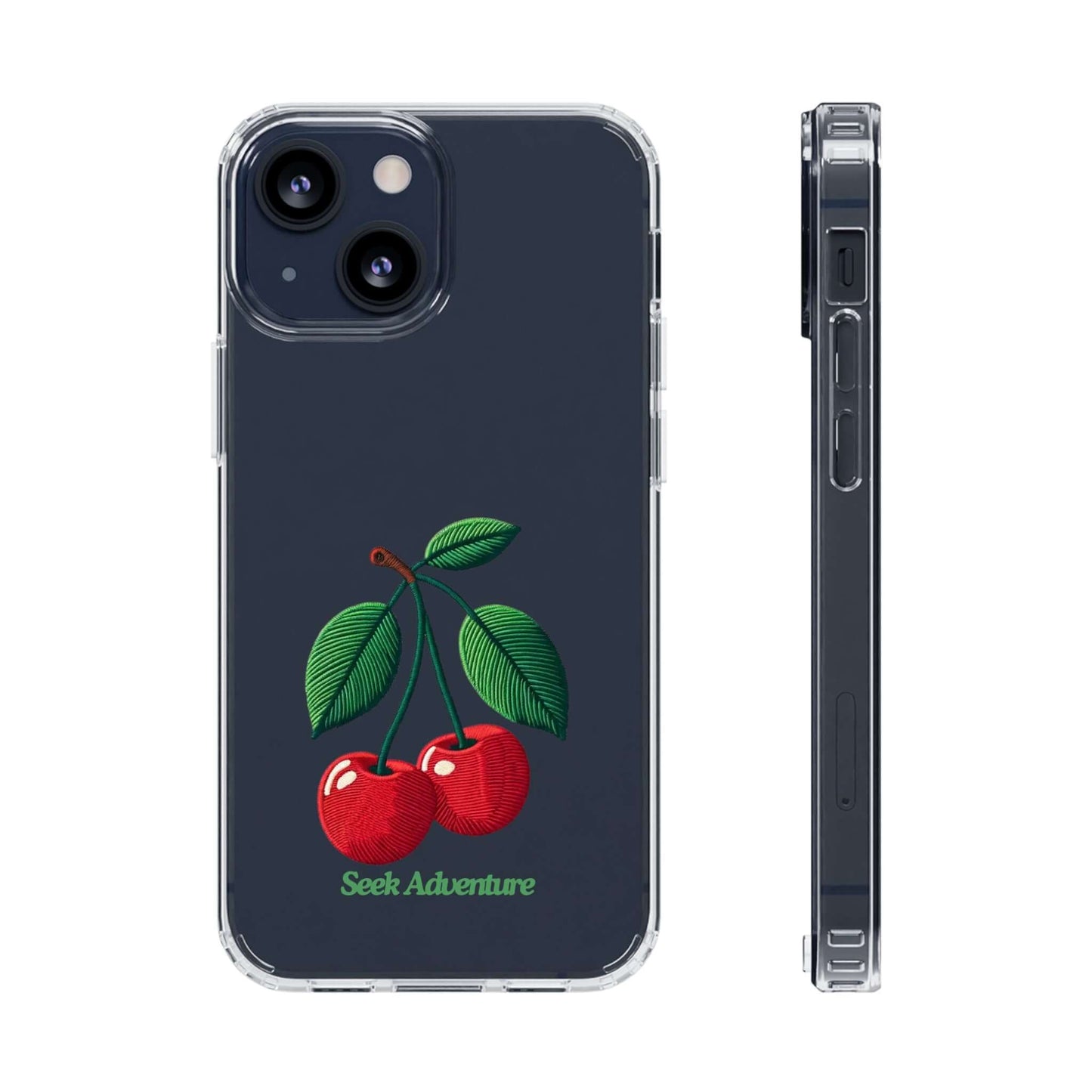 Two Cherries - Clear Case - Phone Case by Seek Adventure | Seek Adventure'