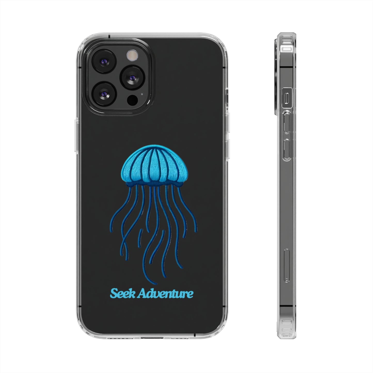 Blue Ocean Jellyfish - Clear Case - Phone Case by Seek Adventure | Seek Adventure'