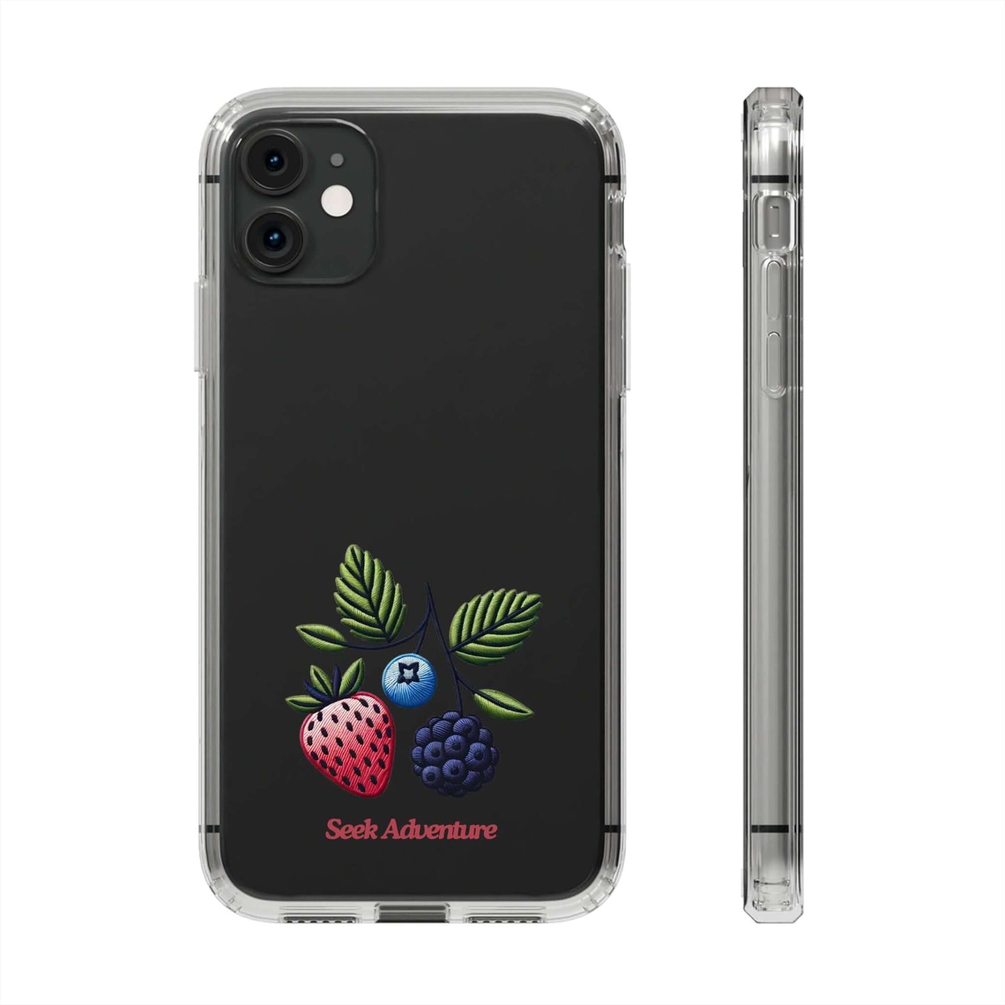 Strawberry, Blueberry, and Blackberry - Clear Case - Phone Case by Seek Adventure | Seek Adventure'