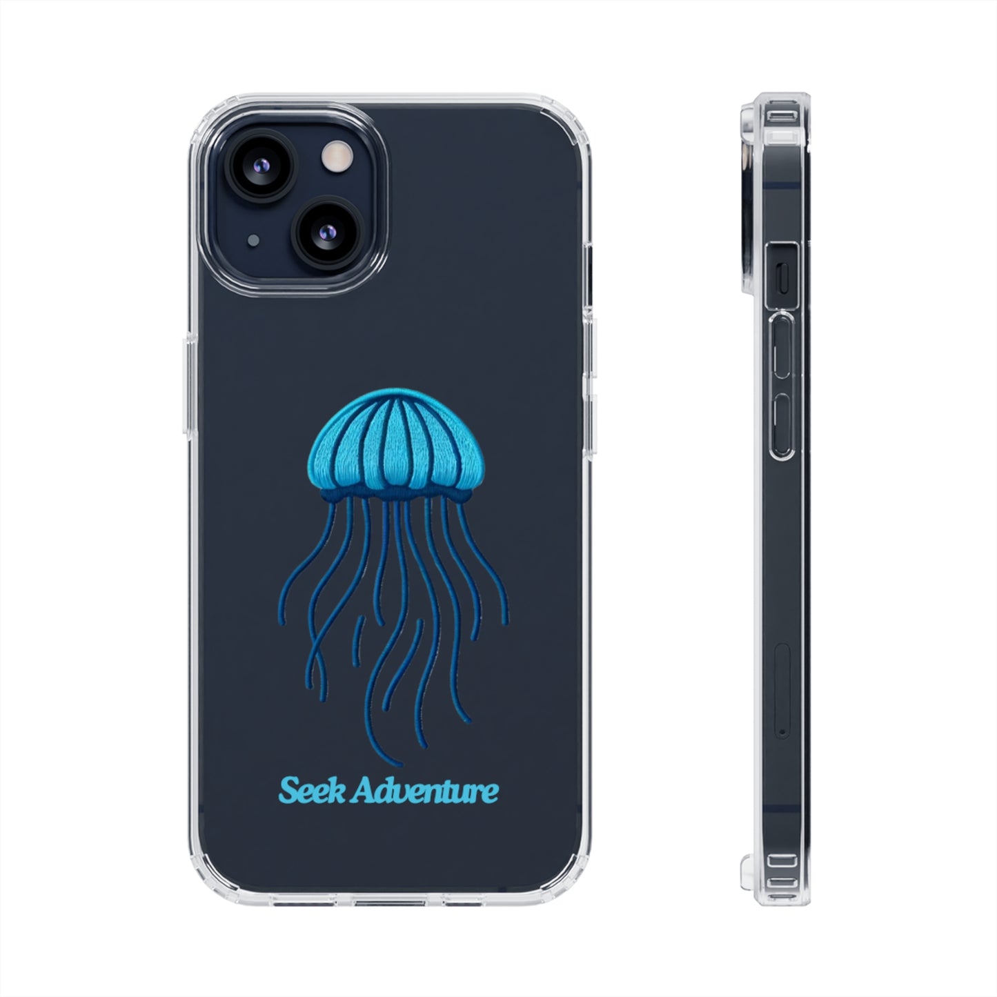 Blue Ocean Jellyfish - Clear Case - Phone Case by Seek Adventure | Seek Adventure'