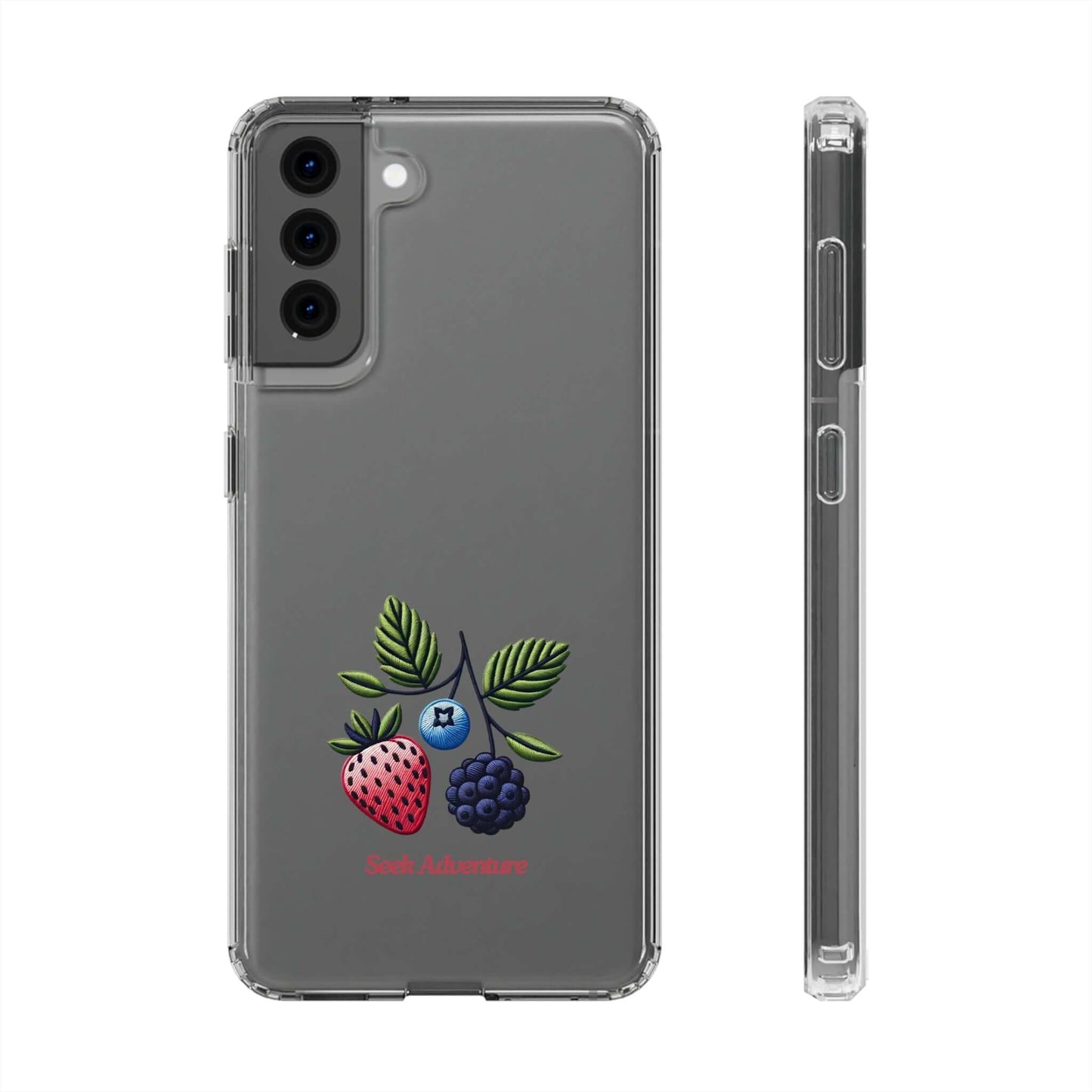 Strawberry, Blueberry, and Blackberry - Clear Case - Phone Case by Seek Adventure | Seek Adventure'