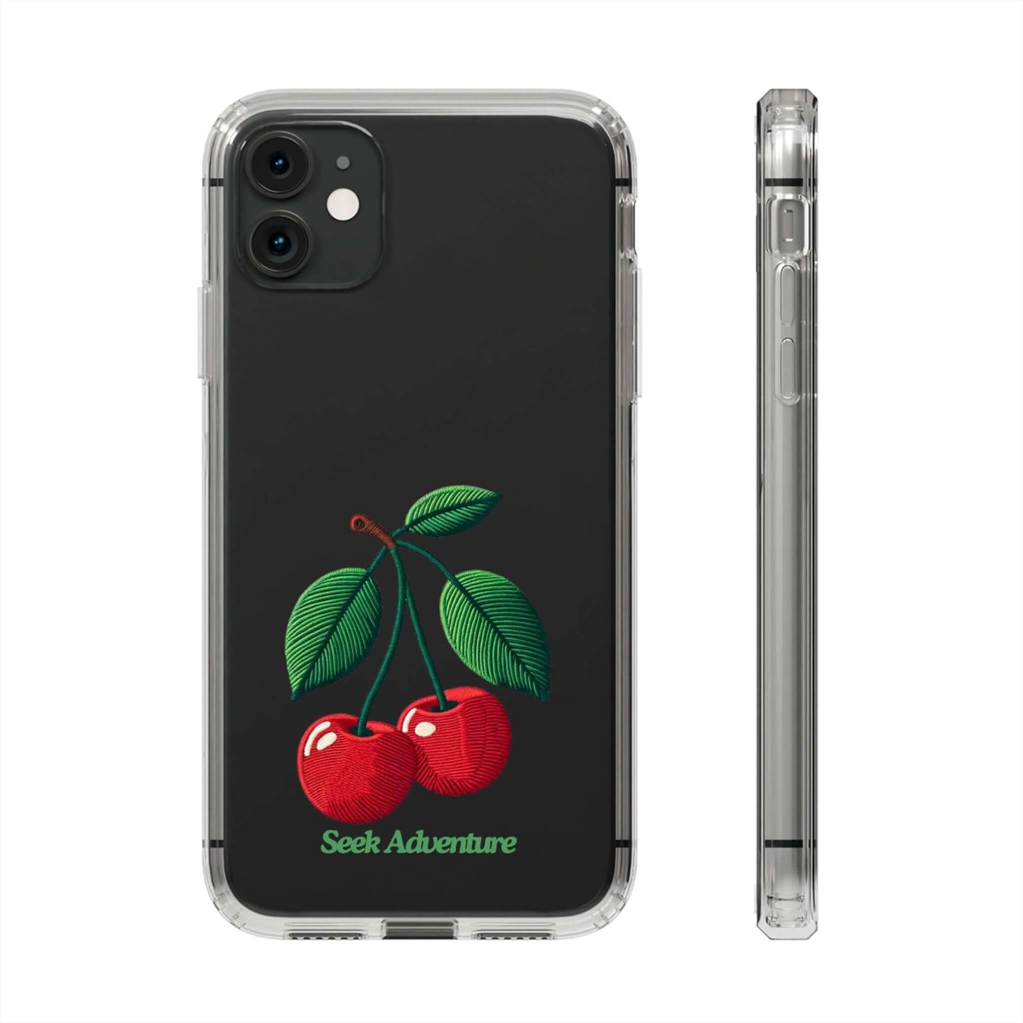 Two Cherries - Clear Case - Phone Case by Seek Adventure | Seek Adventure'