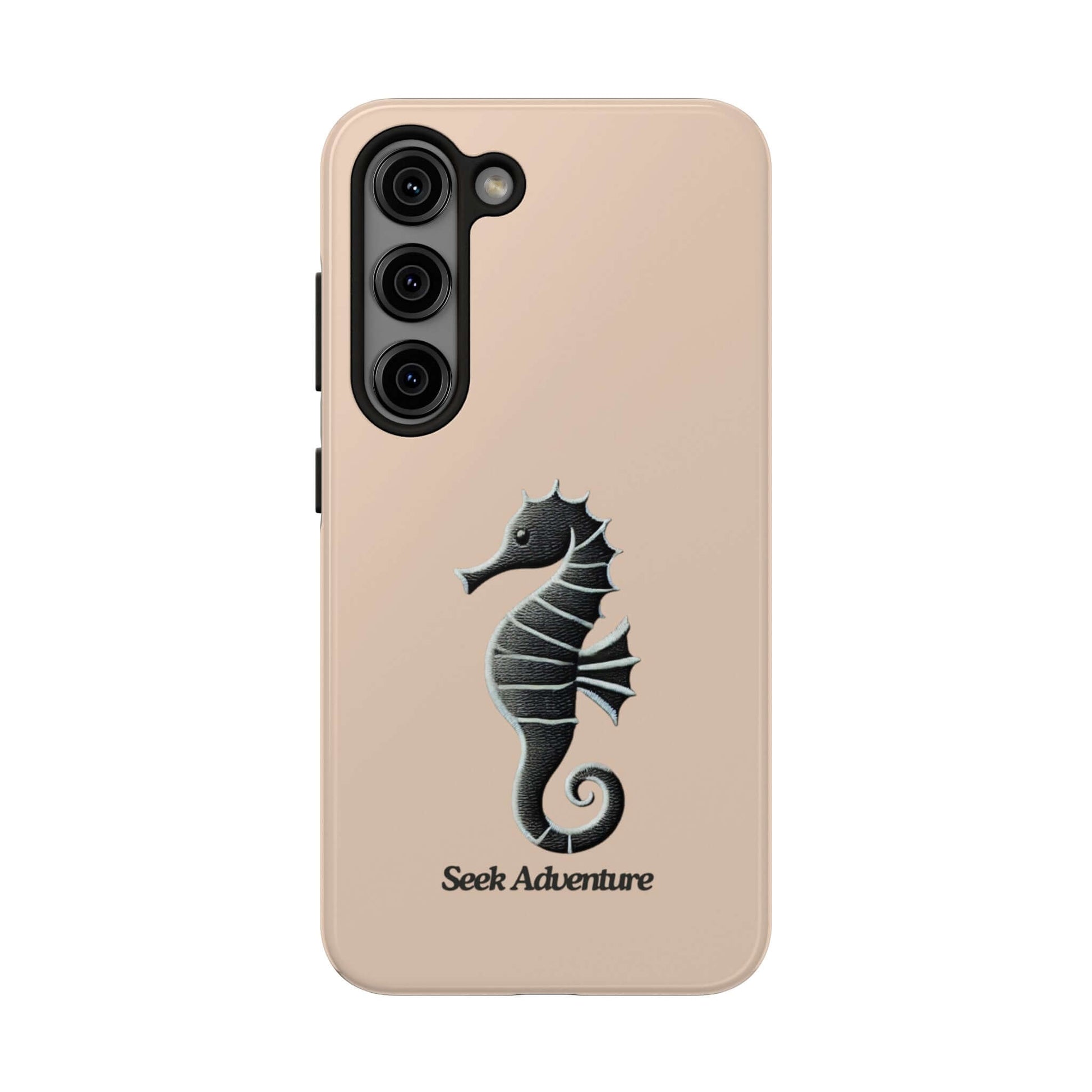 Black Seahorse - Tough Phone Case Printify