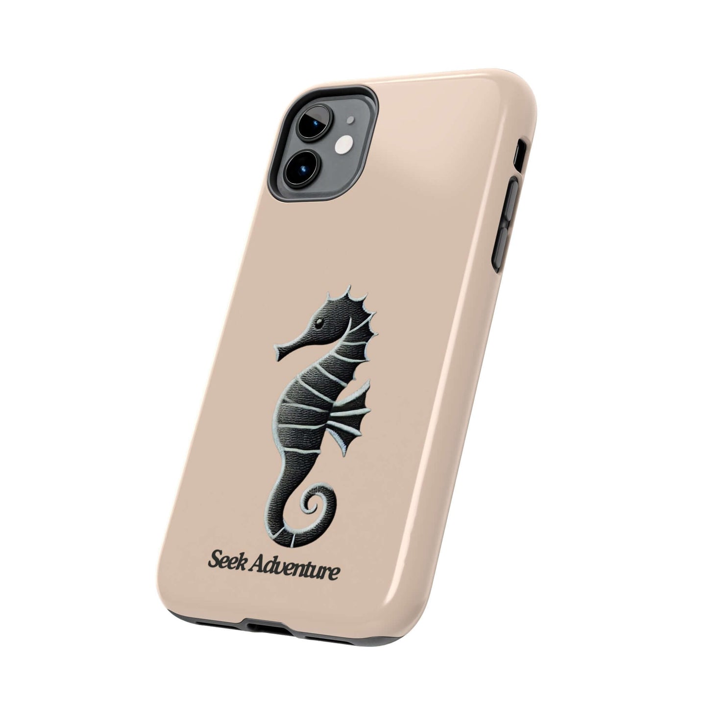 Black Seahorse - Tough Phone Case Printify