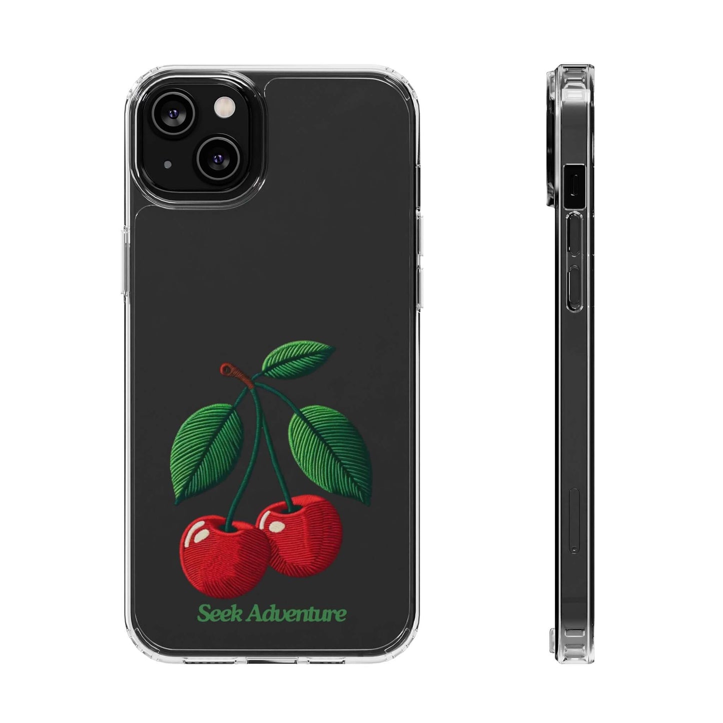 Two Cherries - Clear Case - Phone Case by Seek Adventure | Seek Adventure'