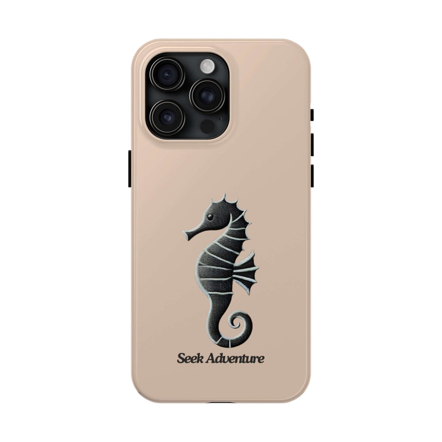 Black Seahorse - Tough Phone Case Printify