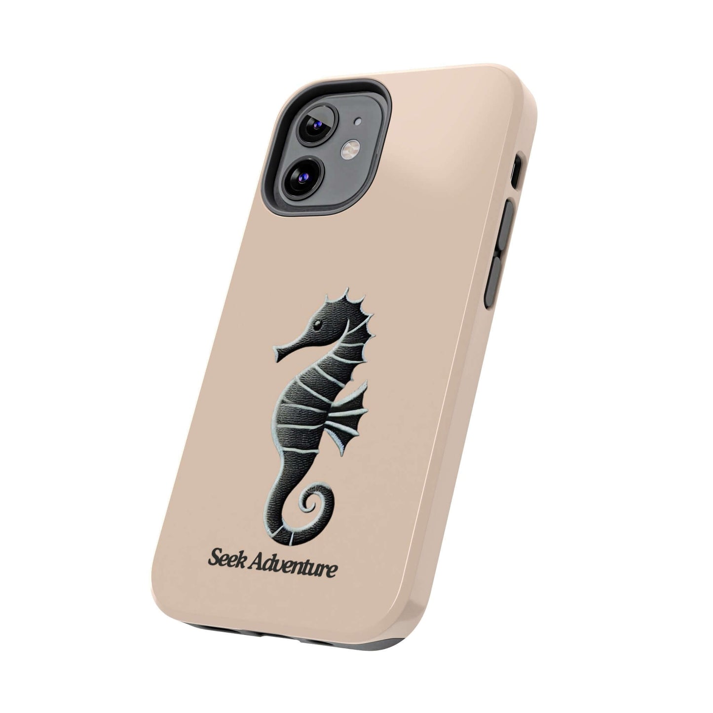 Black Seahorse - Tough Phone Case Printify