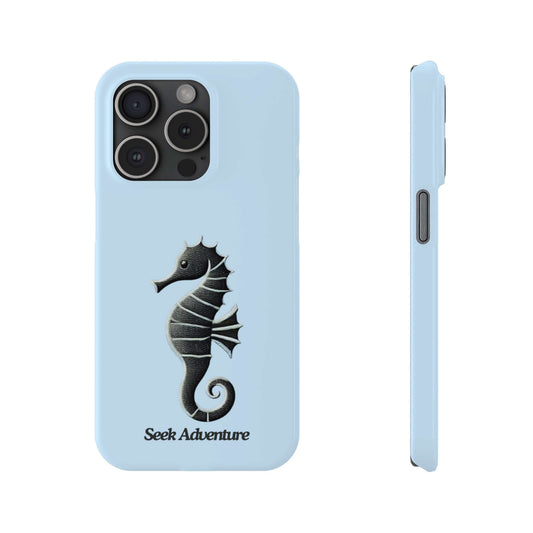 Black Seahorse - Slim Phone Case Printify