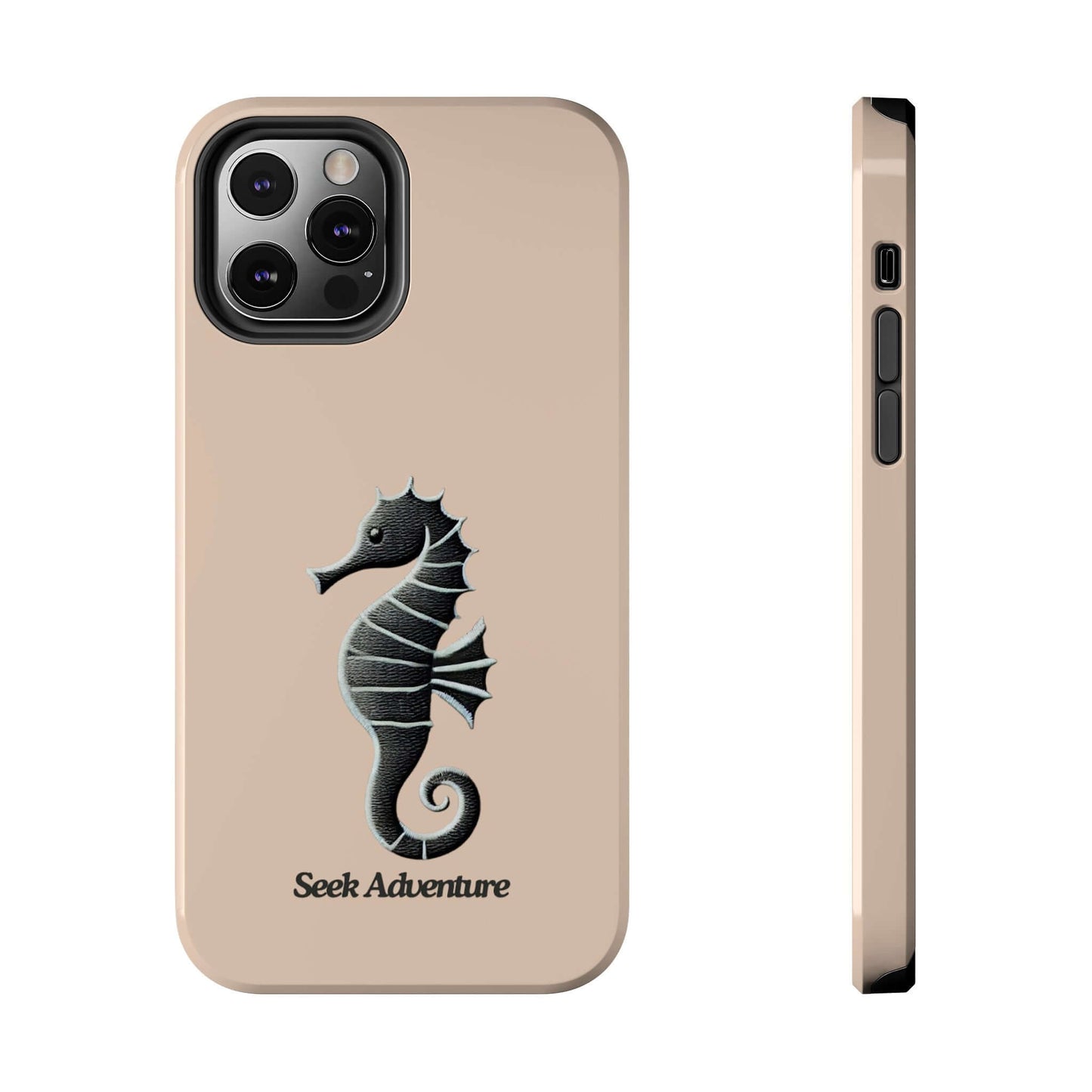 Black Seahorse - Tough Phone Case Printify