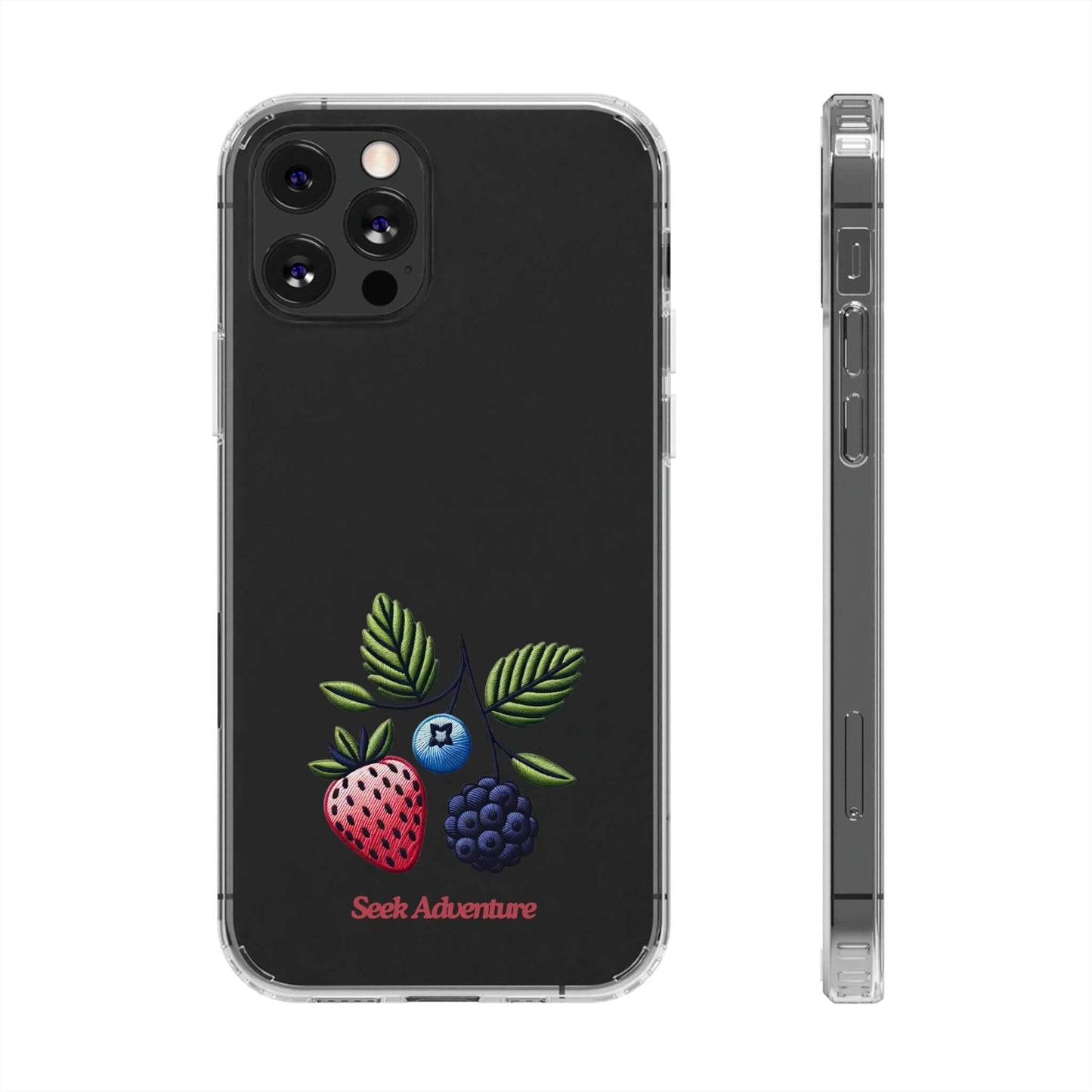 Strawberry, Blueberry, and Blackberry - Clear Case - Phone Case by Seek Adventure | Seek Adventure'