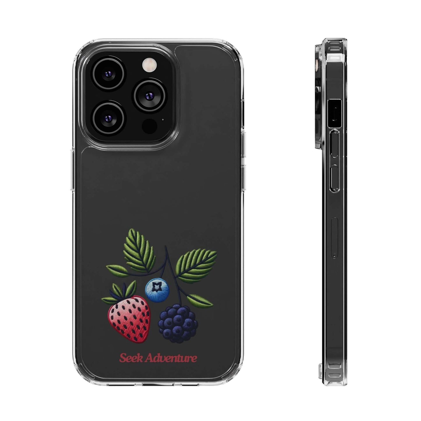 Strawberry, Blueberry, and Blackberry - Clear Case - Phone Case by Seek Adventure | Seek Adventure'