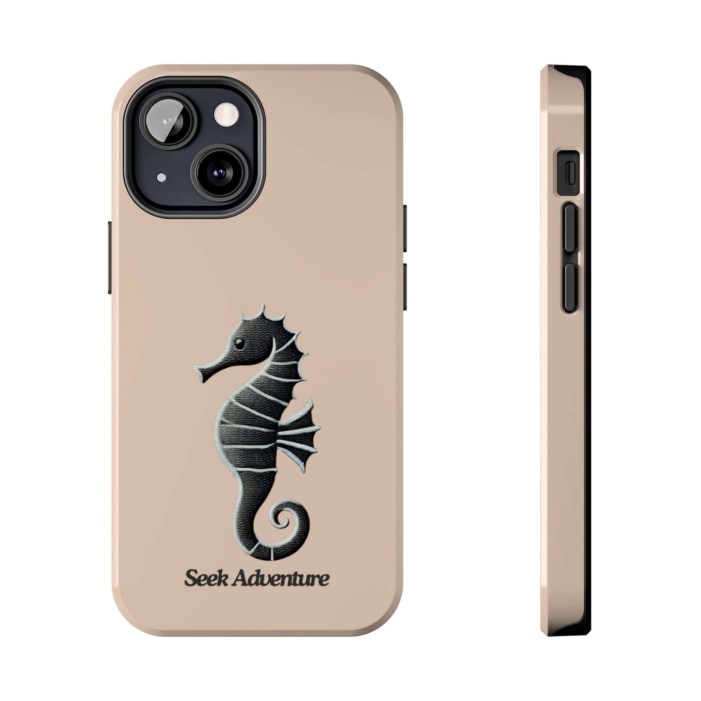 Black Seahorse - Tough Phone Case Printify