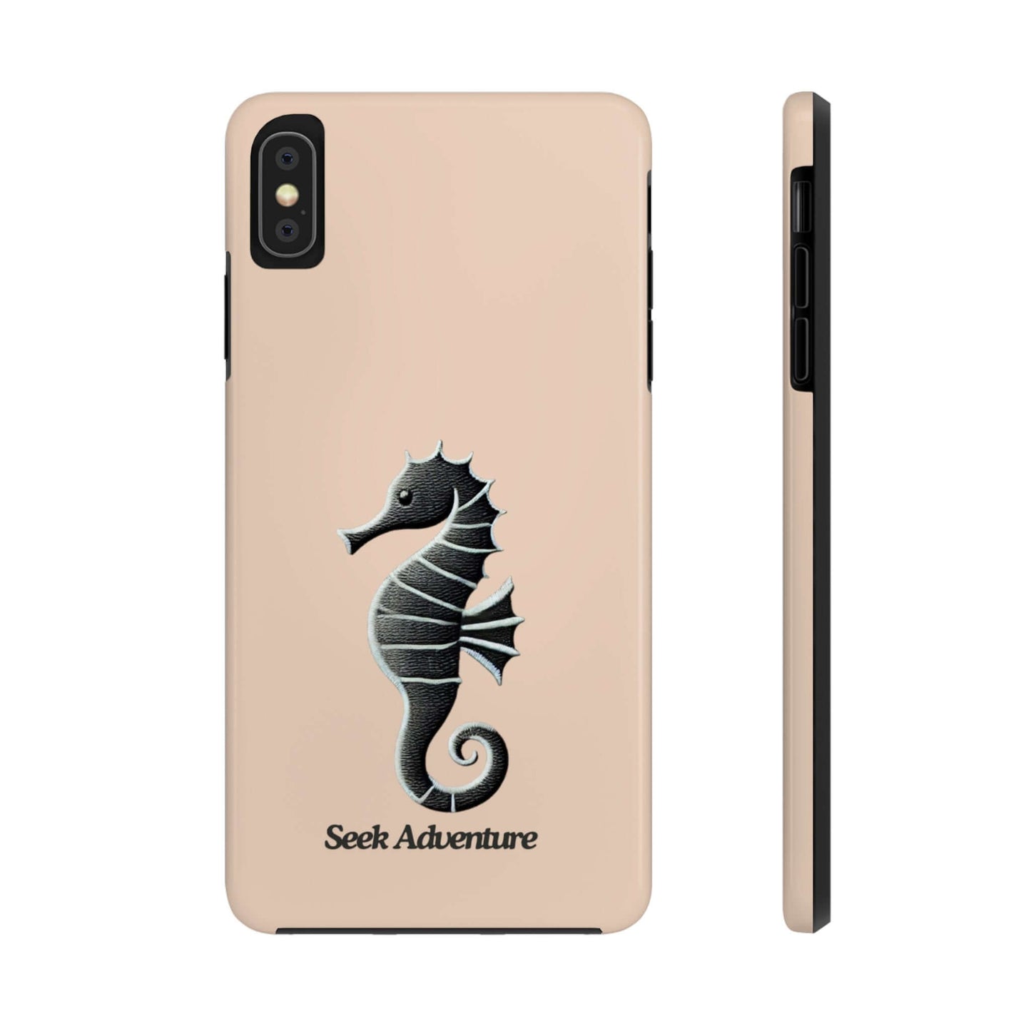 Black Seahorse - Tough Phone Case Printify