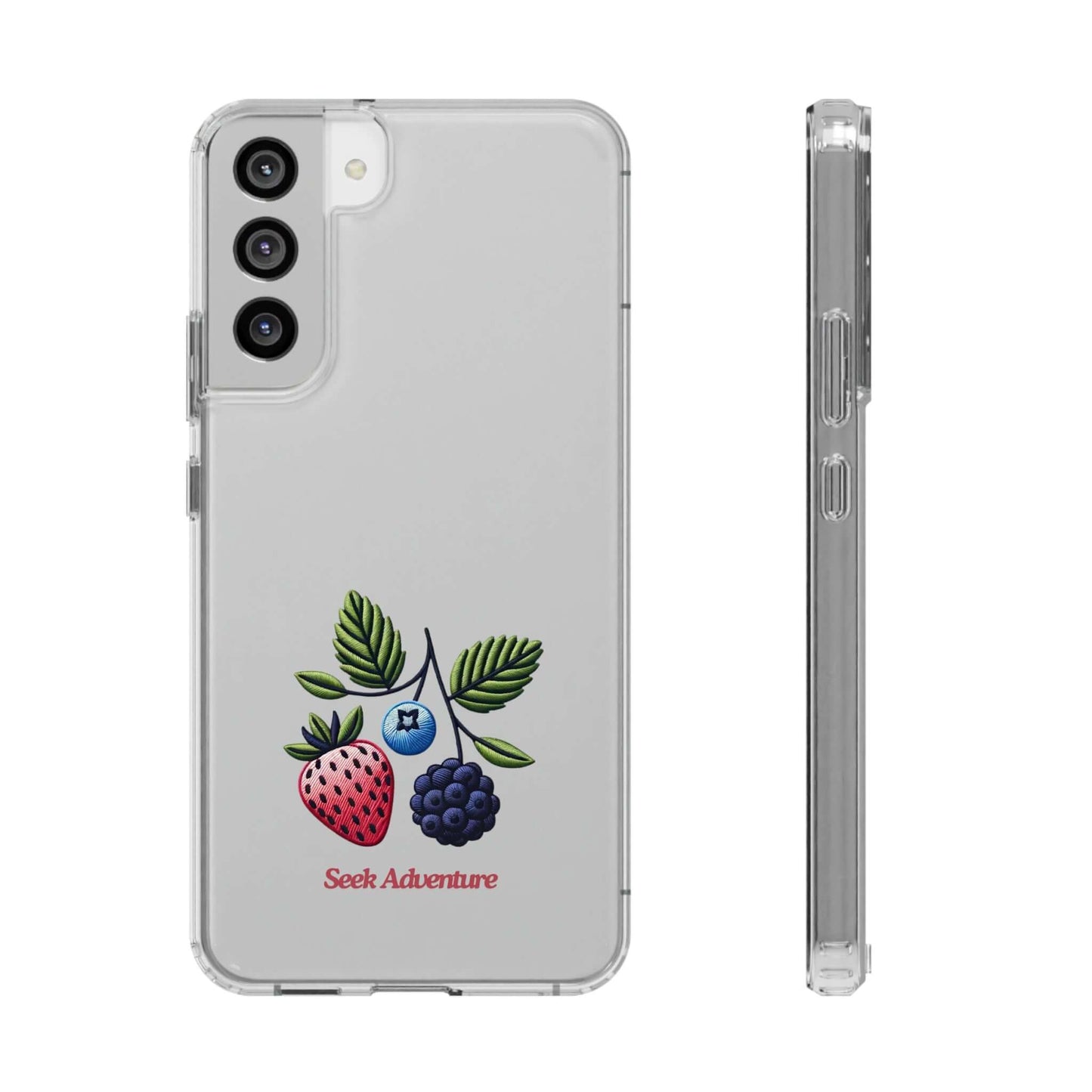 Strawberry, Blueberry, and Blackberry - Clear Case - Phone Case by Seek Adventure | Seek Adventure'